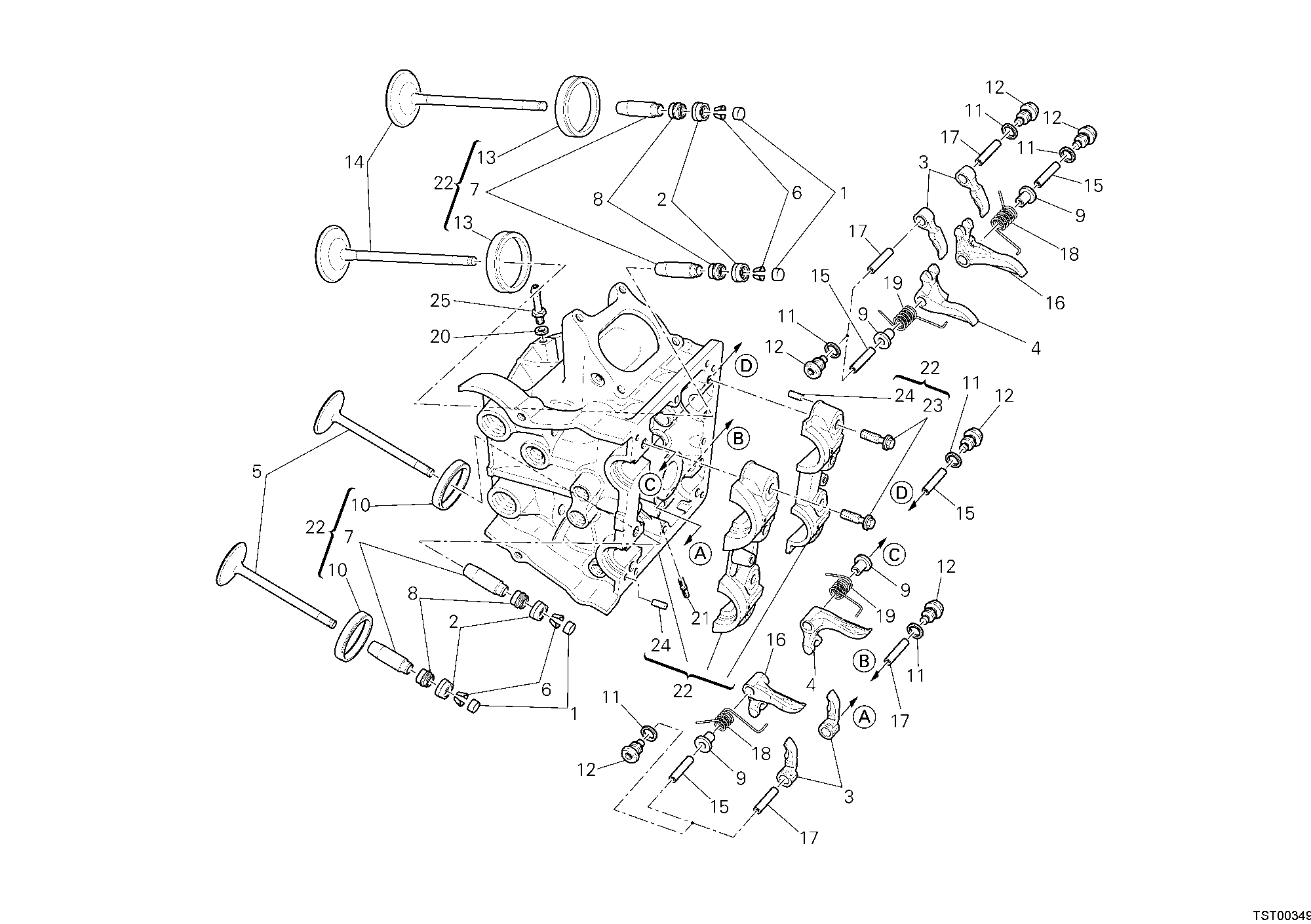 015 CULASSE HORIZONTALE POUR SUPERBIKE 1098 R 2008