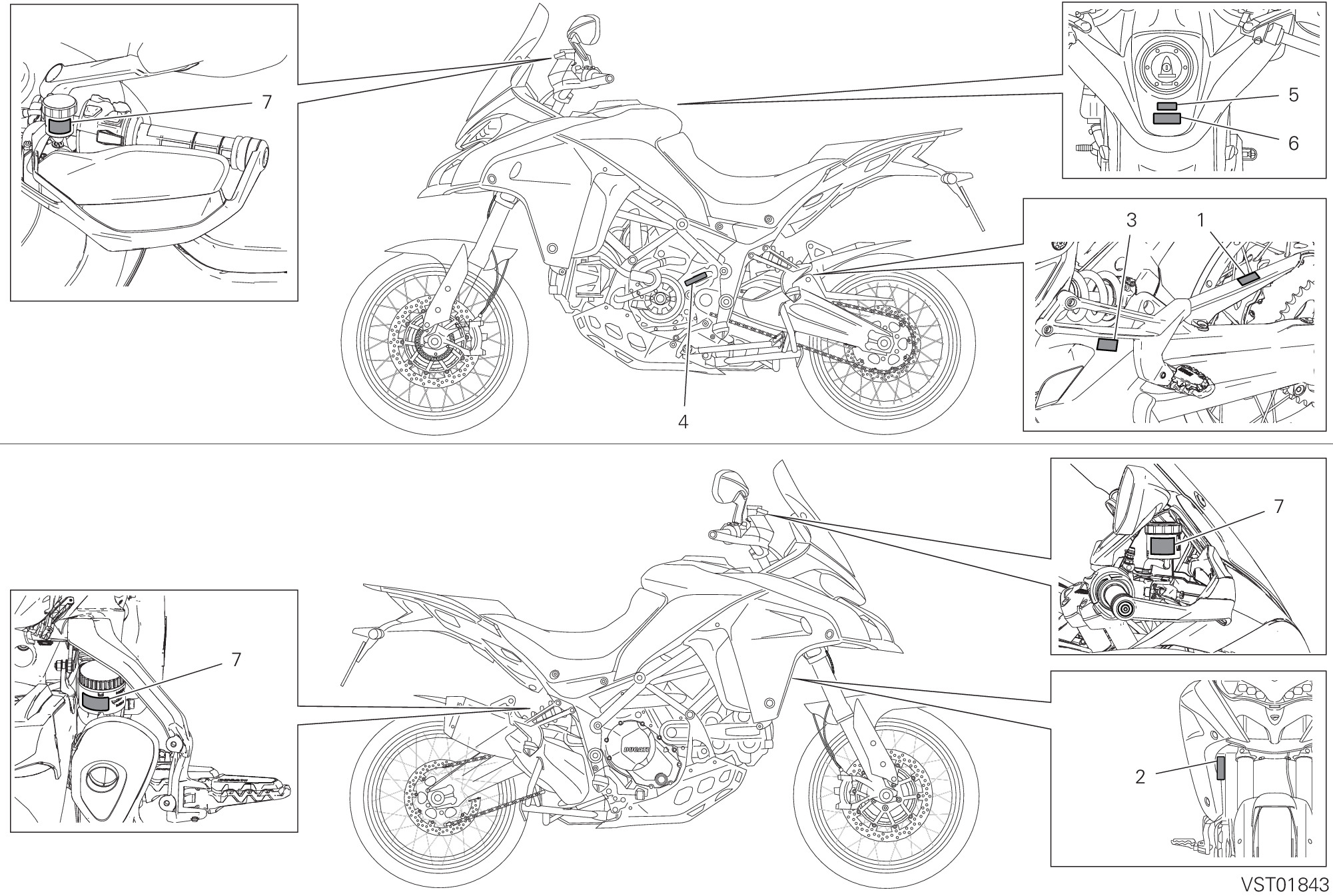 037 ETIQUETTE POUR MULTISTRADA 1200 ENDURO 2018
