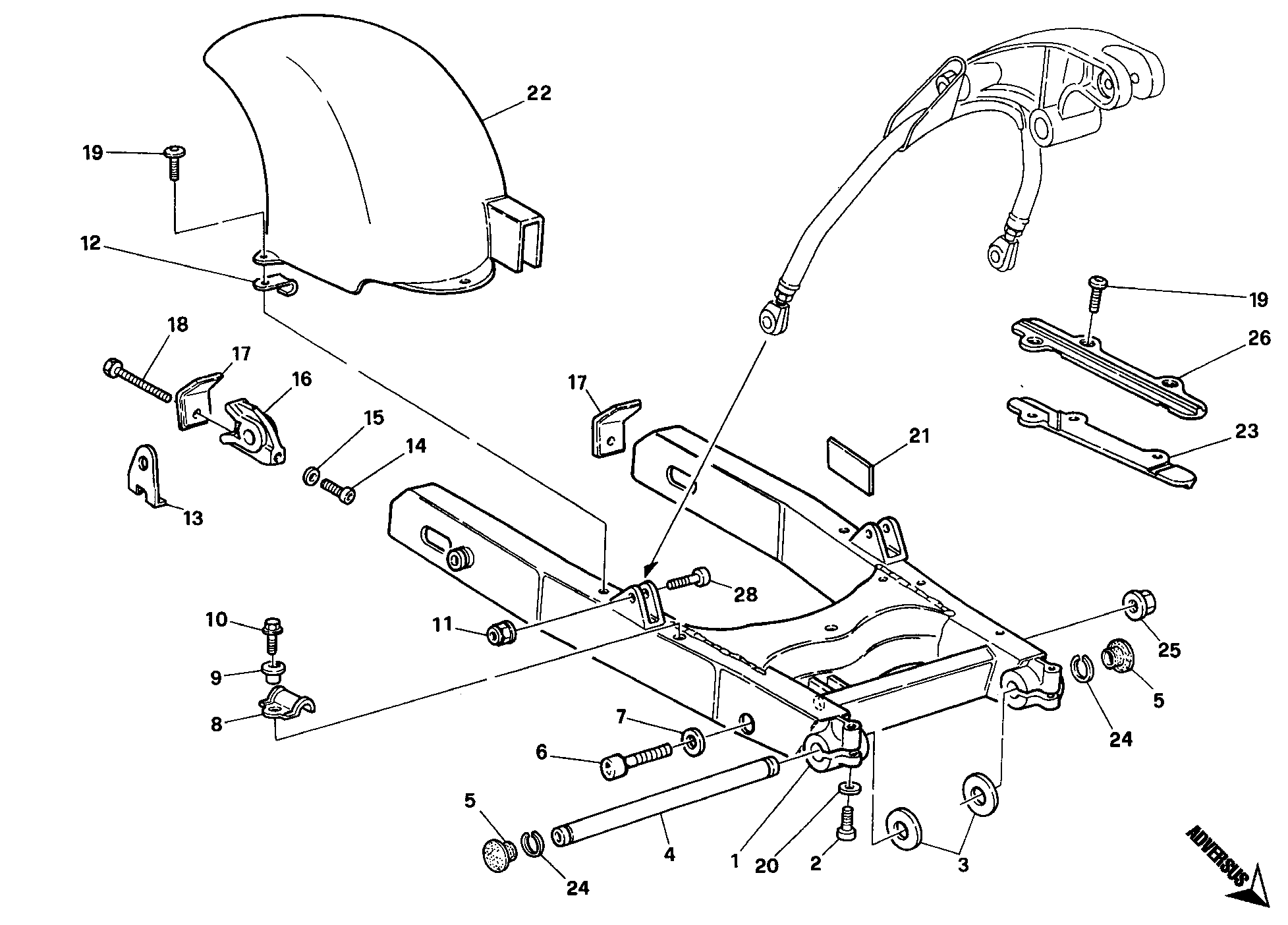 029 BRAS OSCILLANT POUR MONSTER 600 1993