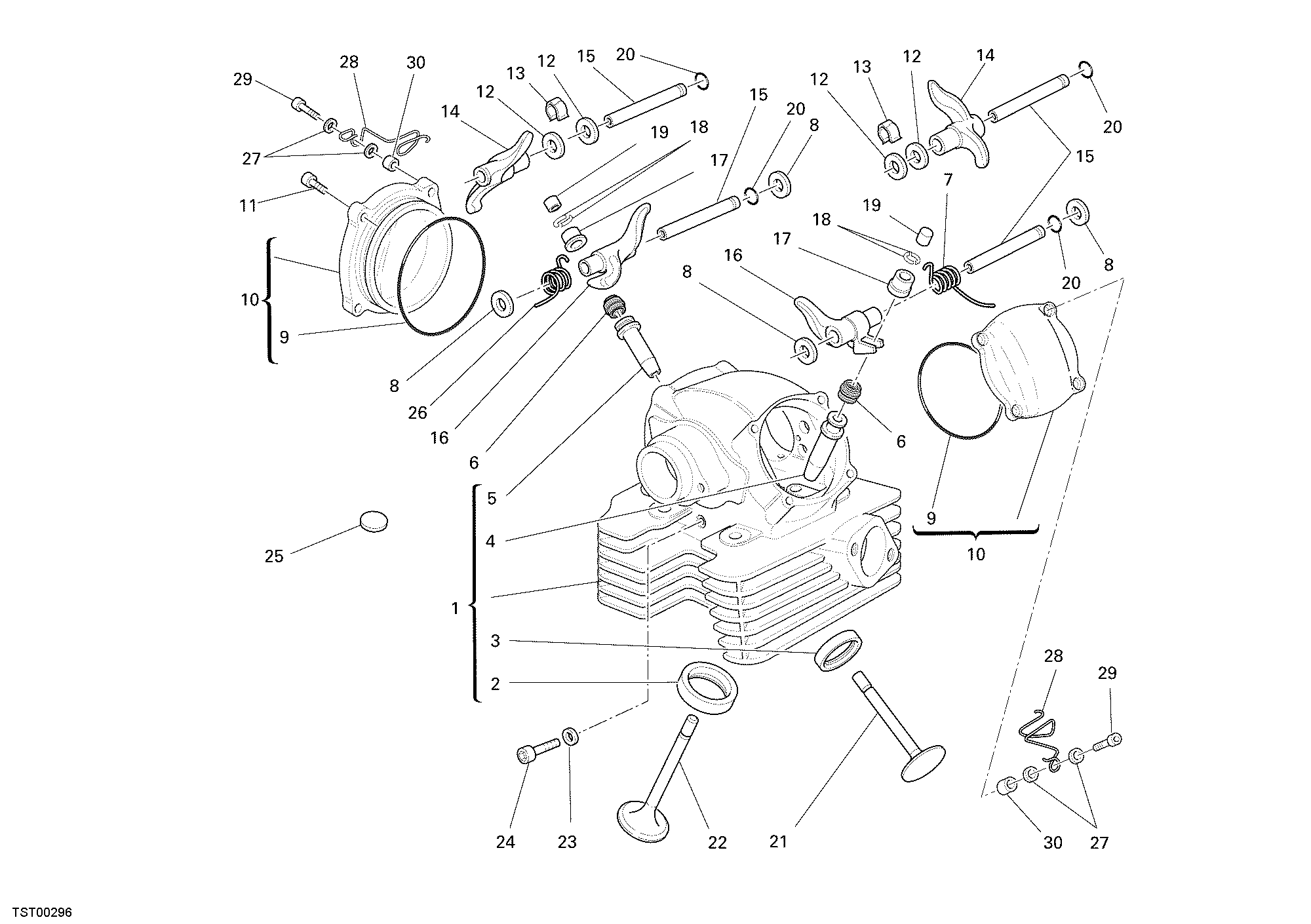 014 CULASSE VERTICALE POUR MULTISTRADA 1100 2009