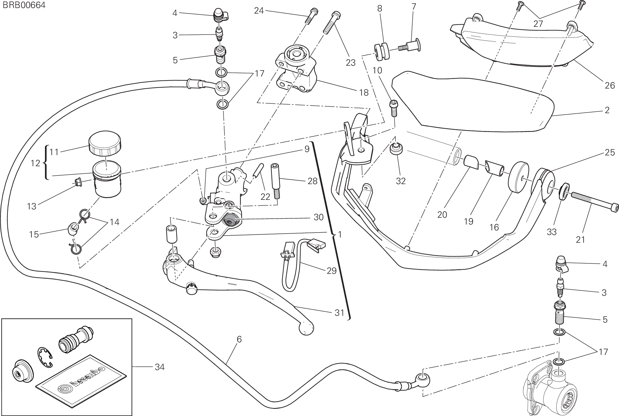 023 MAITRE CYLINDRE EMBRAYAGE POUR MULTISTRADA 1200 S ABS 2017