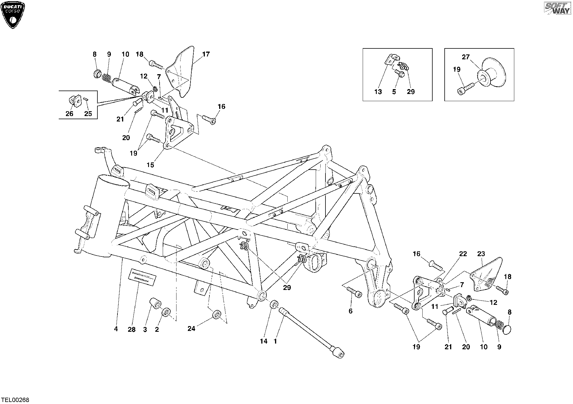 022 CADRE POUR SUPERBIKE 999 RS 2004