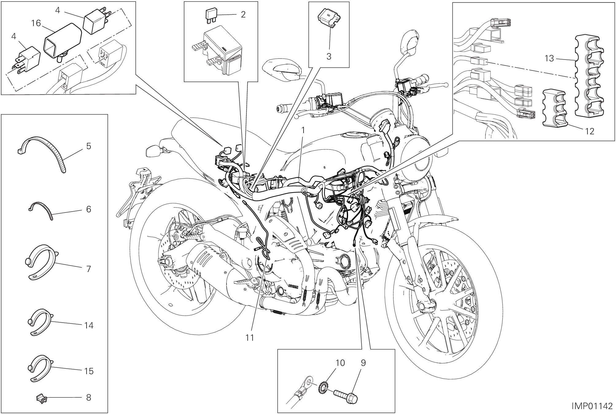 13B CIRCUIT ELECTRIQUE VEHICULE POUR SCRAMBLER ICON 2020