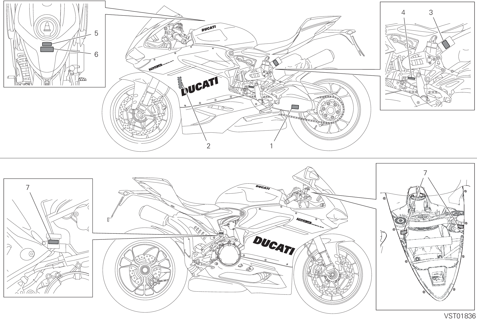 036 POSITIONNEMENT DE PLACEMENT POUR SUPERBIKE 1299R FINAL EDITION 2018