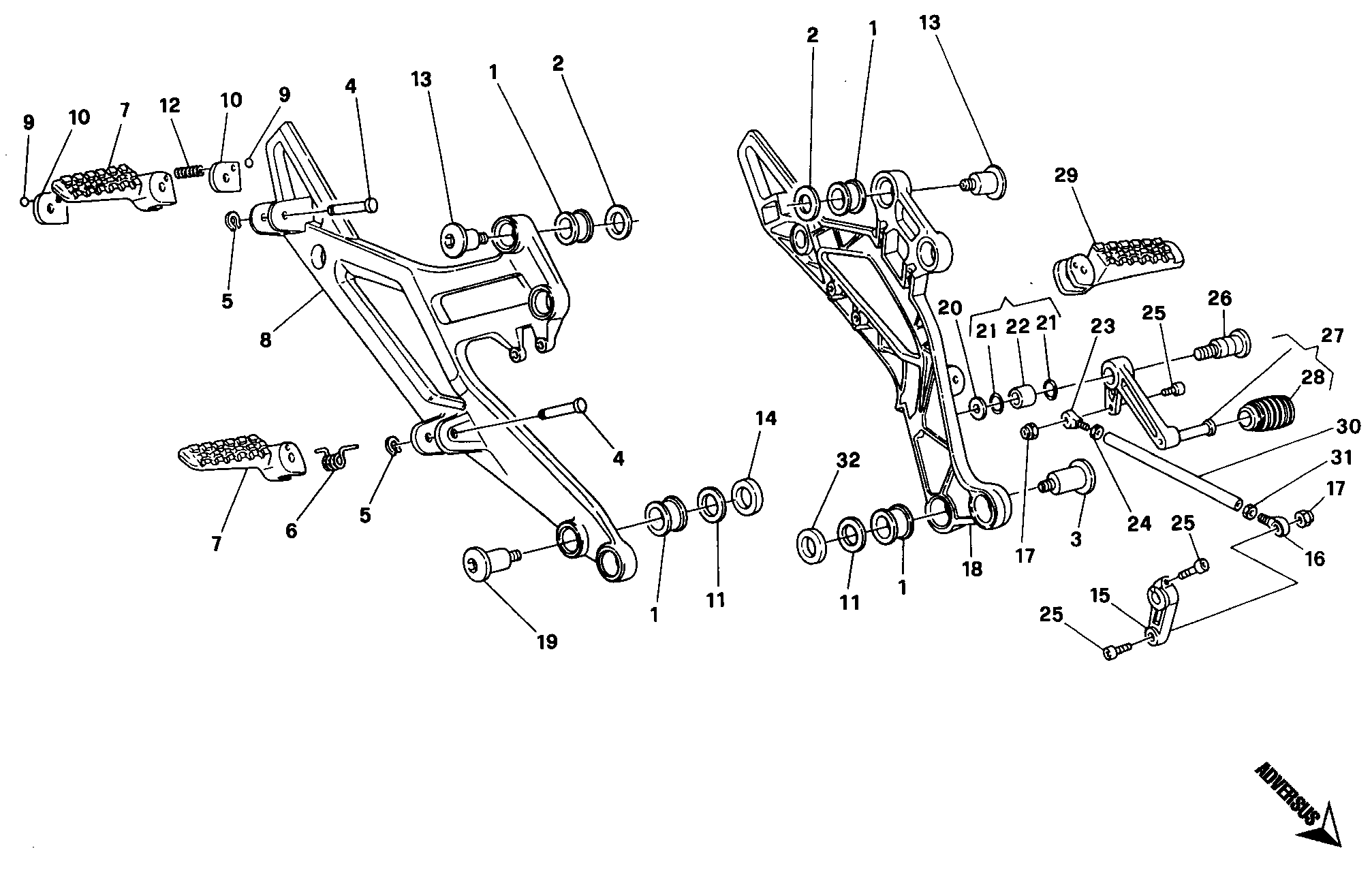 028 REPOSE PIEDS POUR MONSTER 600 1994