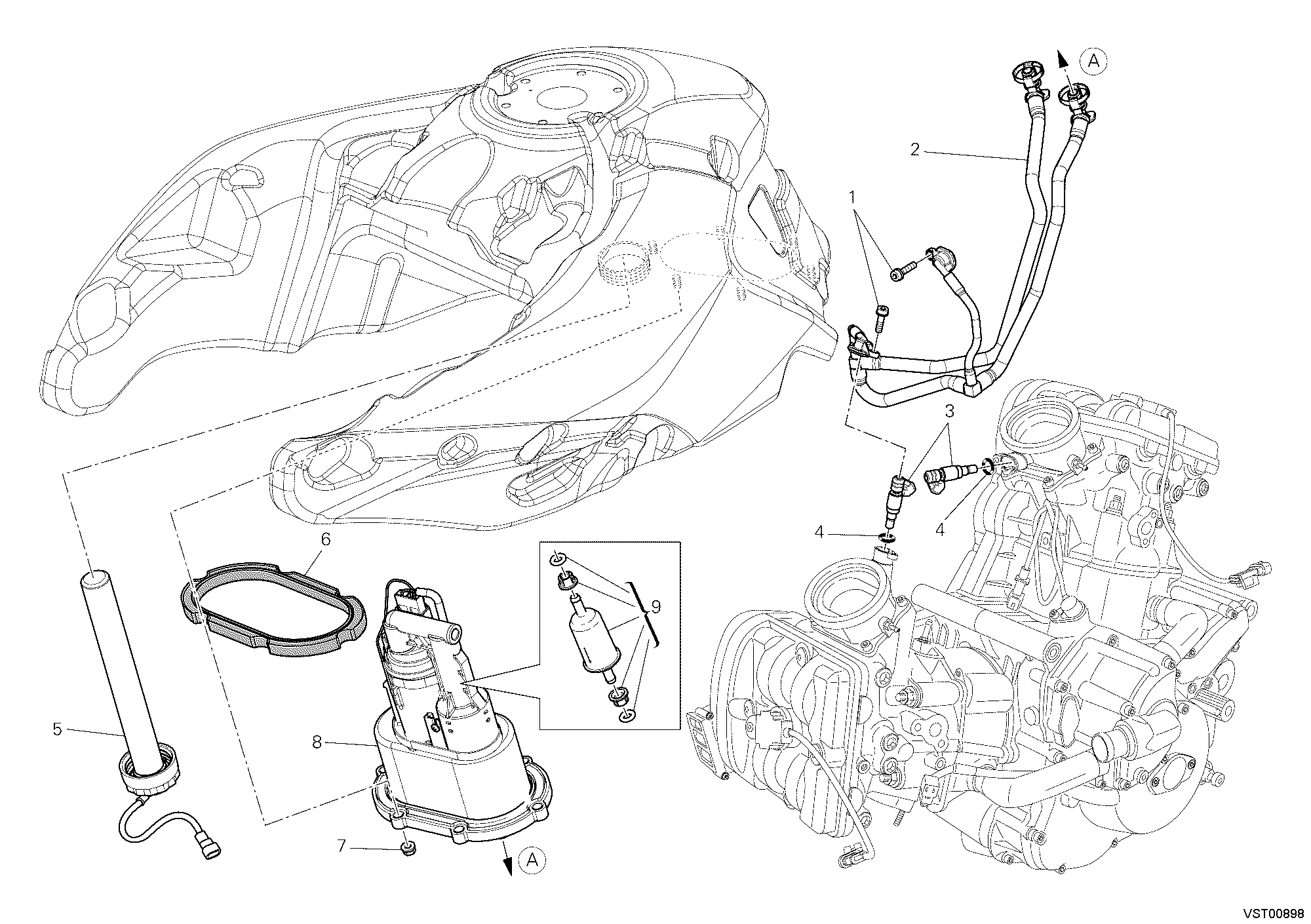 32A POMPE A CARBURANT POUR MULTISTRADA 1200 2011