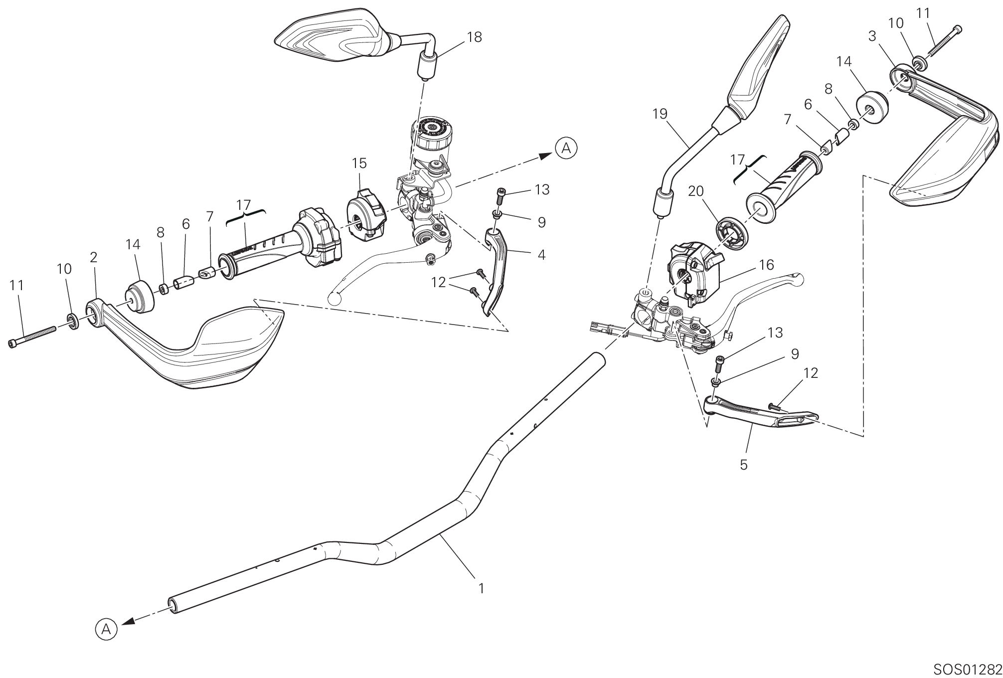 21A GUIDON POUR HYPERMOTARD 698 MONO 2024