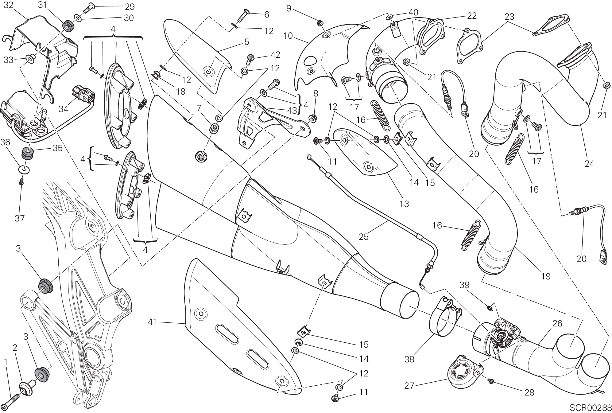 019 ECHAPPEMENT POUR DIAVEL FL 2015
