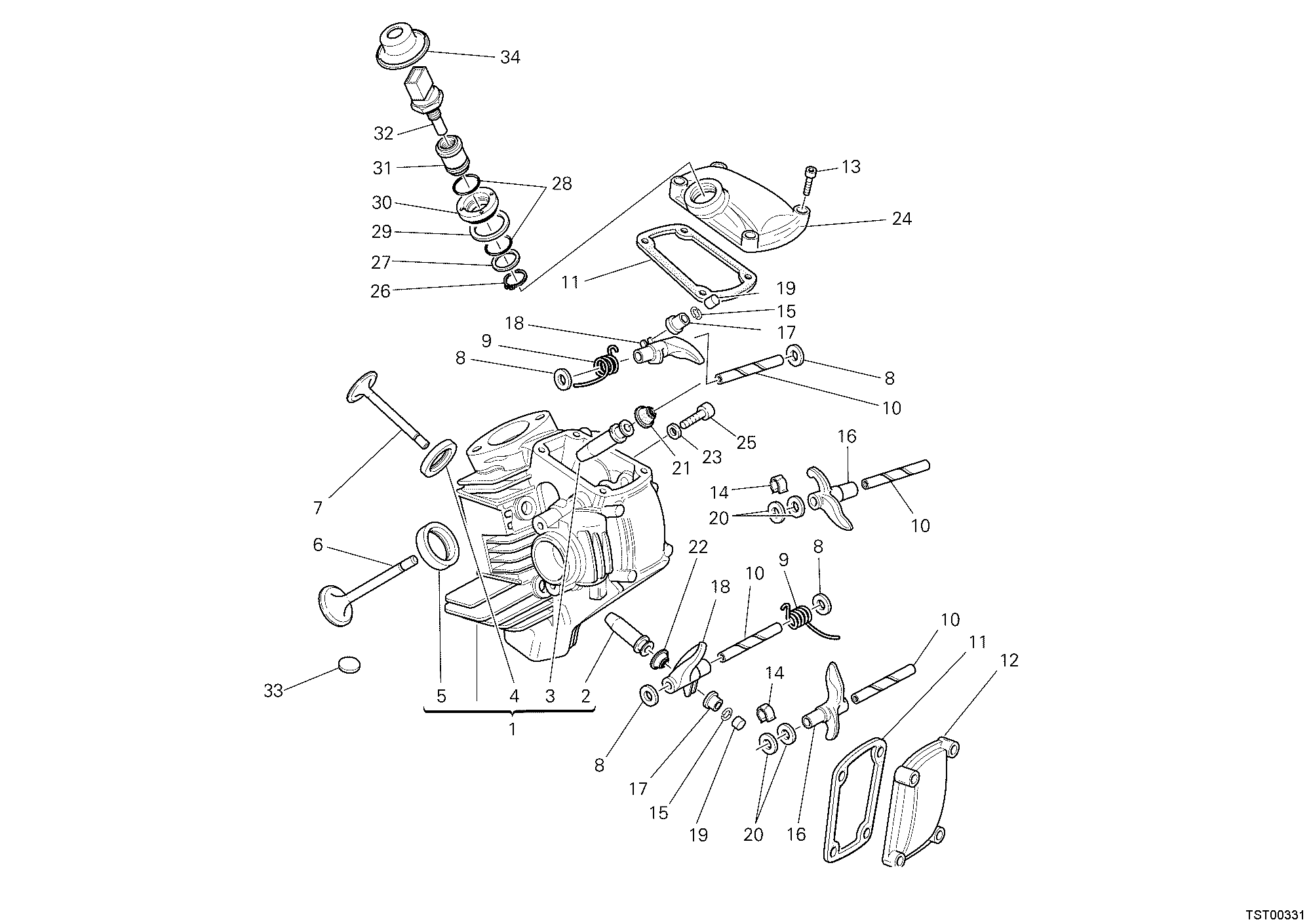 015 CULASSE HORIZONTALE POUR MONSTER 400 2008