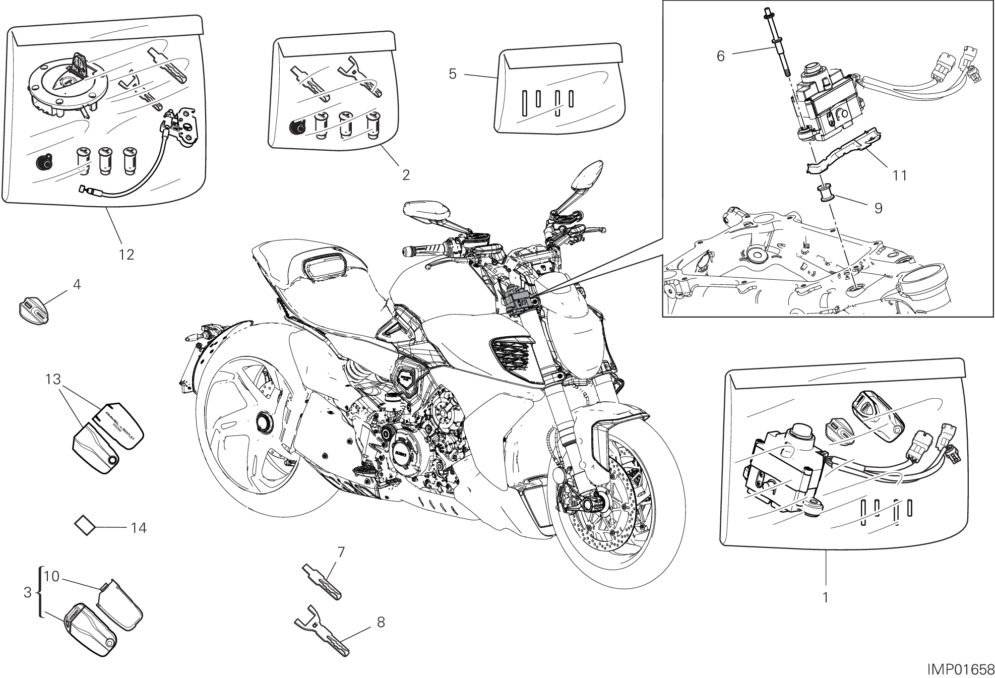 12D DISOISITIF ELECTRIQUES POUR DIAVEL FOR BENTLEY 2024