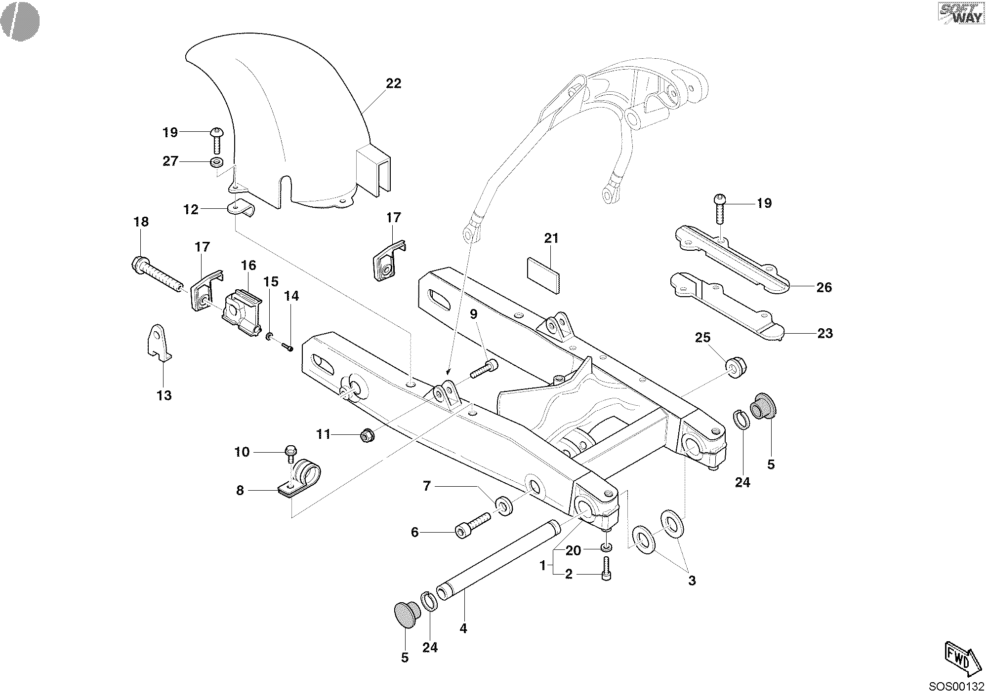033 BRAS OSCILLANT POUR MONSTER 400 2003