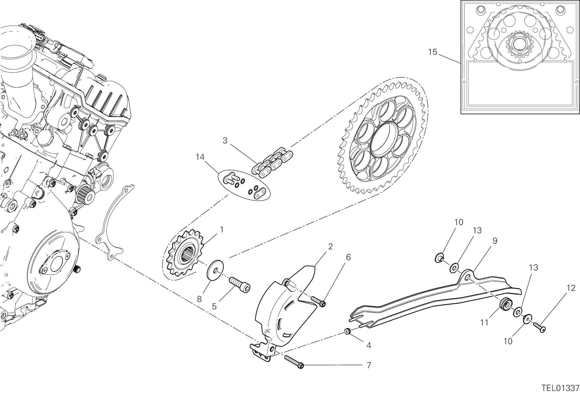 17A PIGNON CHAINE POUR SUPERBIKE PANIGALE V4 R 2020