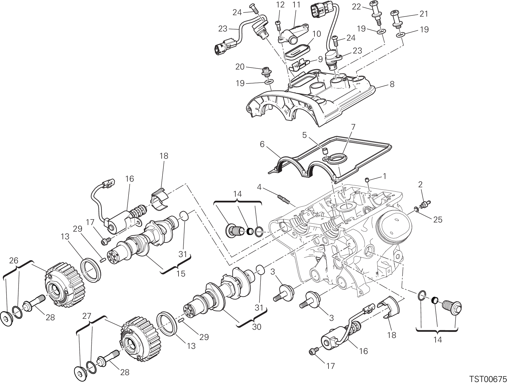 13A CULASSE VERTICALE DISTRIBUTION POUR MULTISTRADA 1260 ENDURO 2020