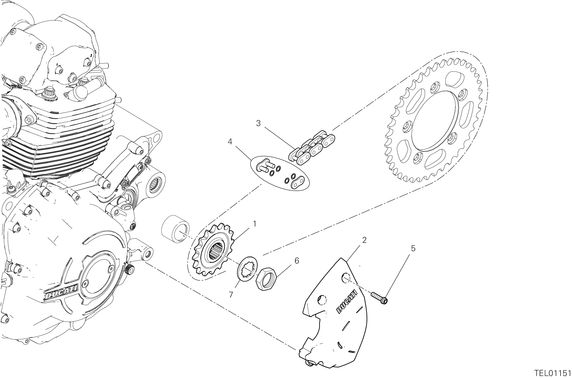 17A PIGNON CHAINE POUR SCRAMBLER 1100 2019
