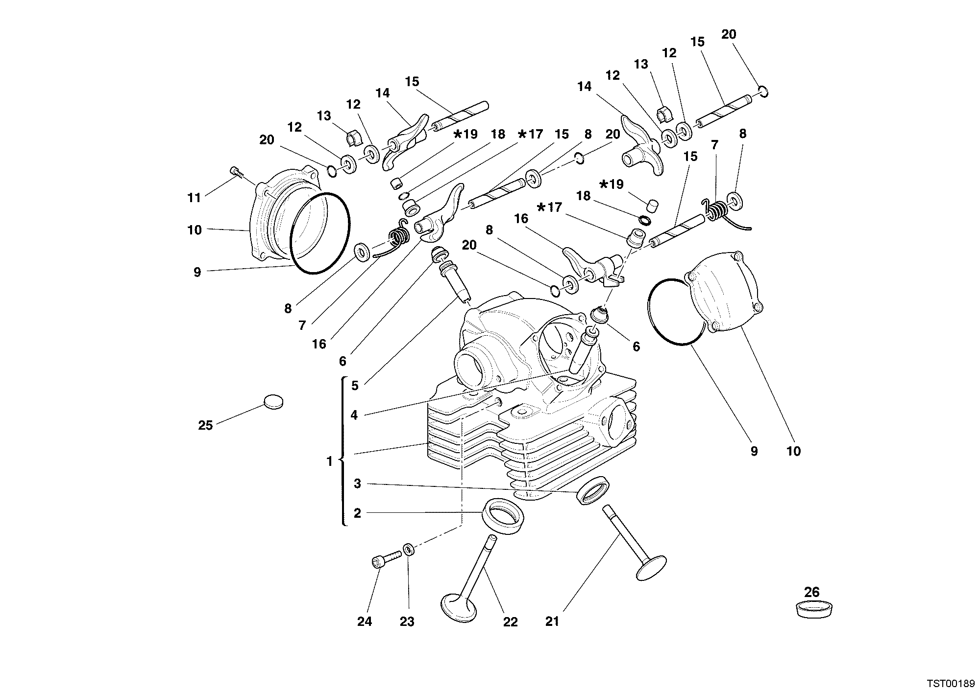 014 CULASSE VERTICALE POUR SUPERSPORT 1000 SS 2005