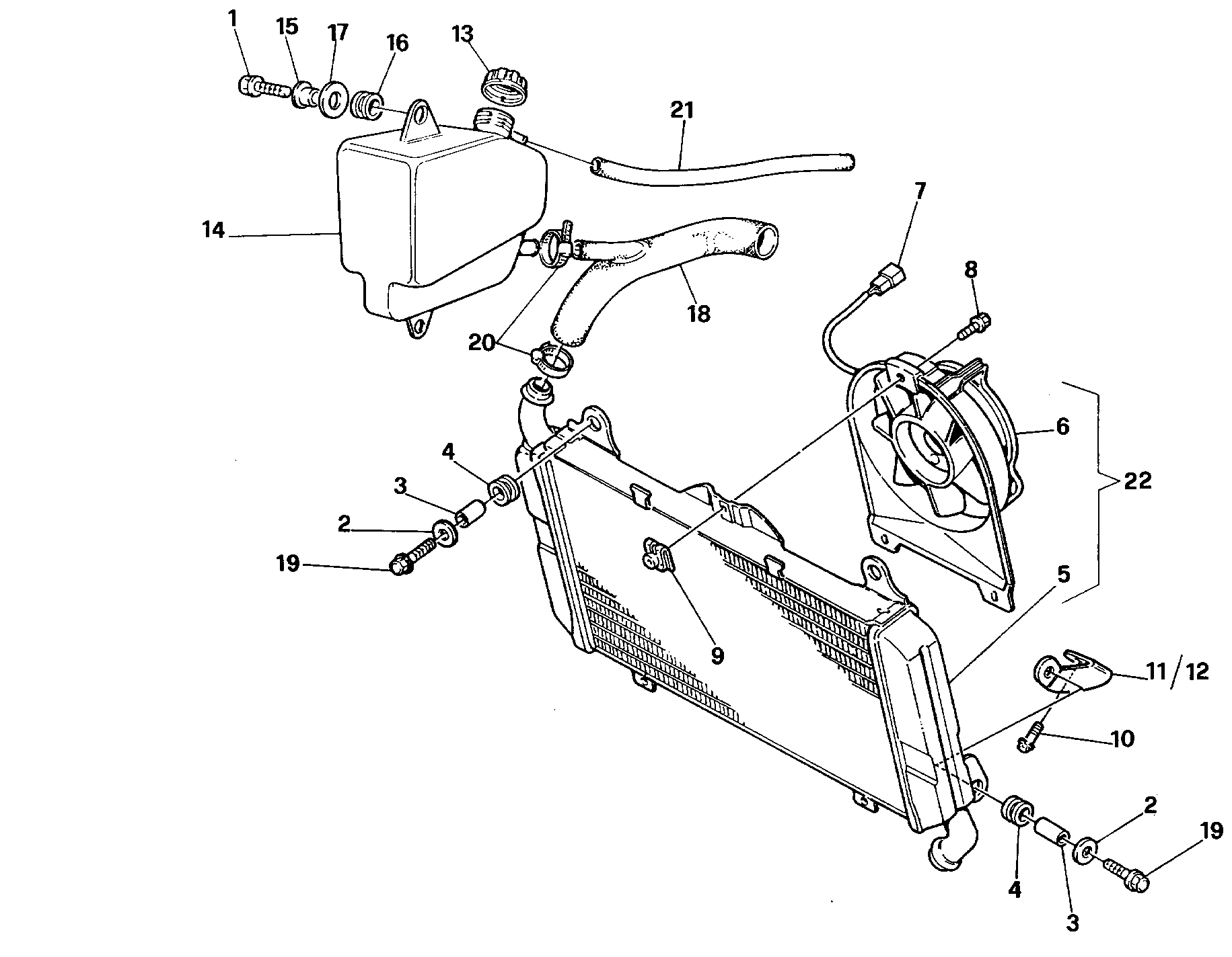 031 RADIATEUR DEAU POUR SUPERBIKE 907 IE 1990