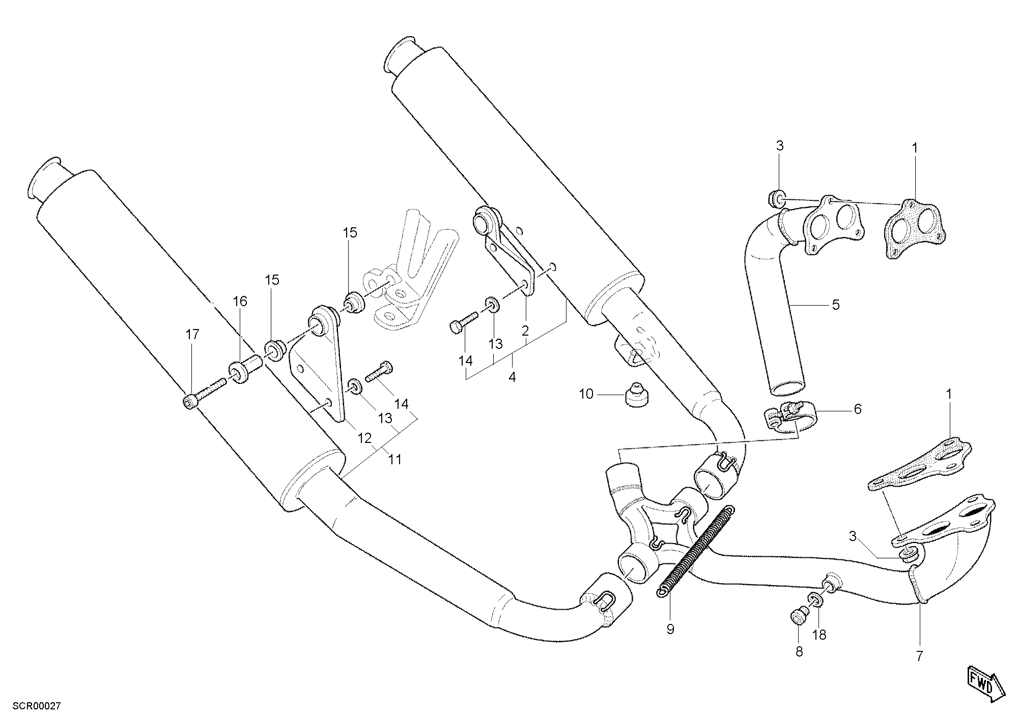 017 ECHAPPEMENT POUR SPORT TOURING ST4 S 2005