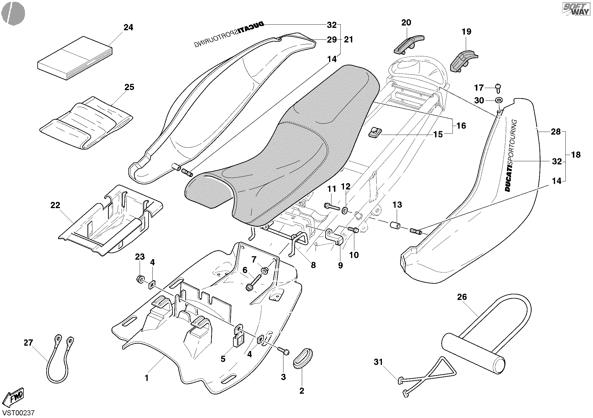 040 SELLE POUR SPORT TOURING ST4 2003