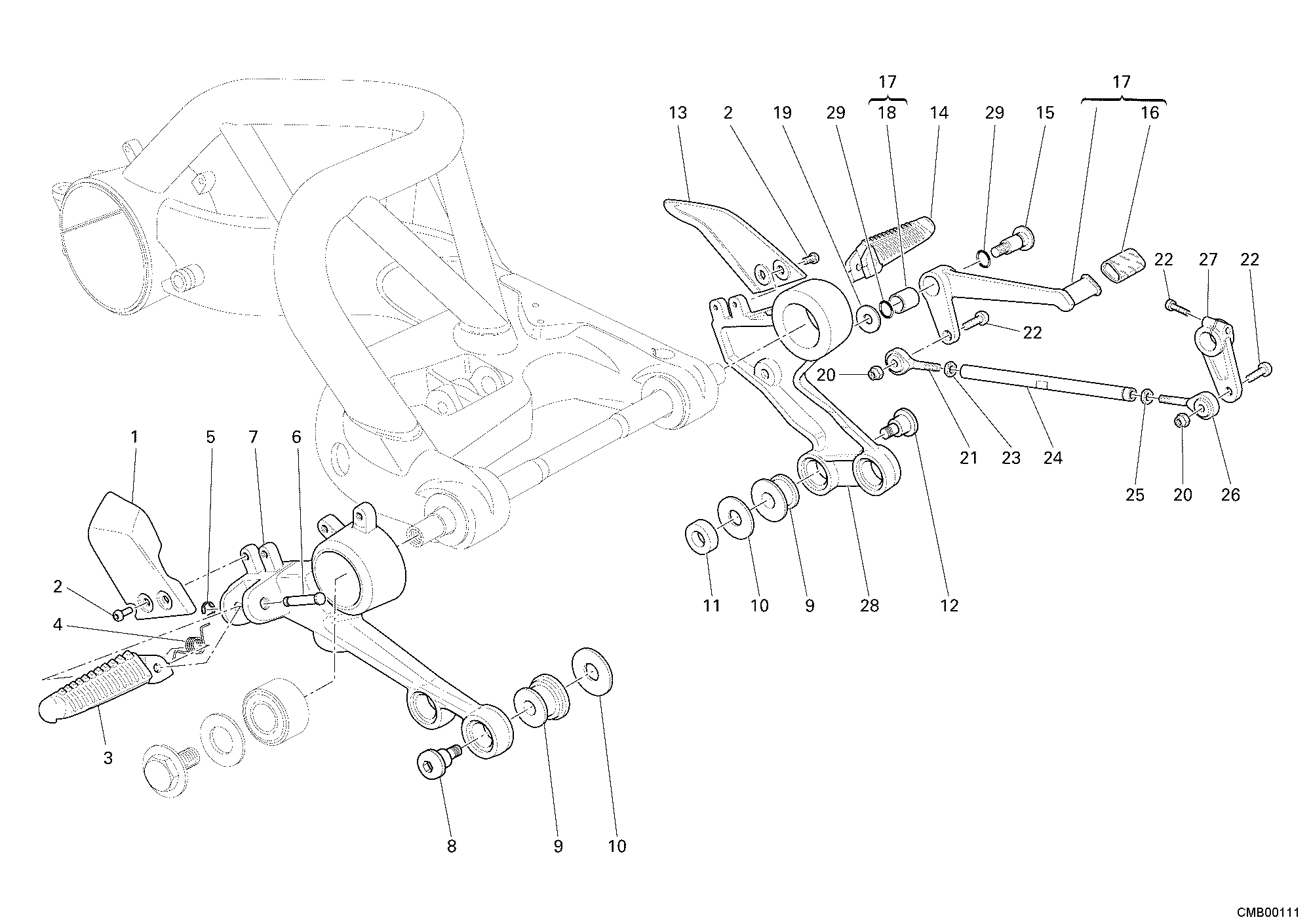 026 REPOSE PIEDS POUR MONSTER S2R 800 2005