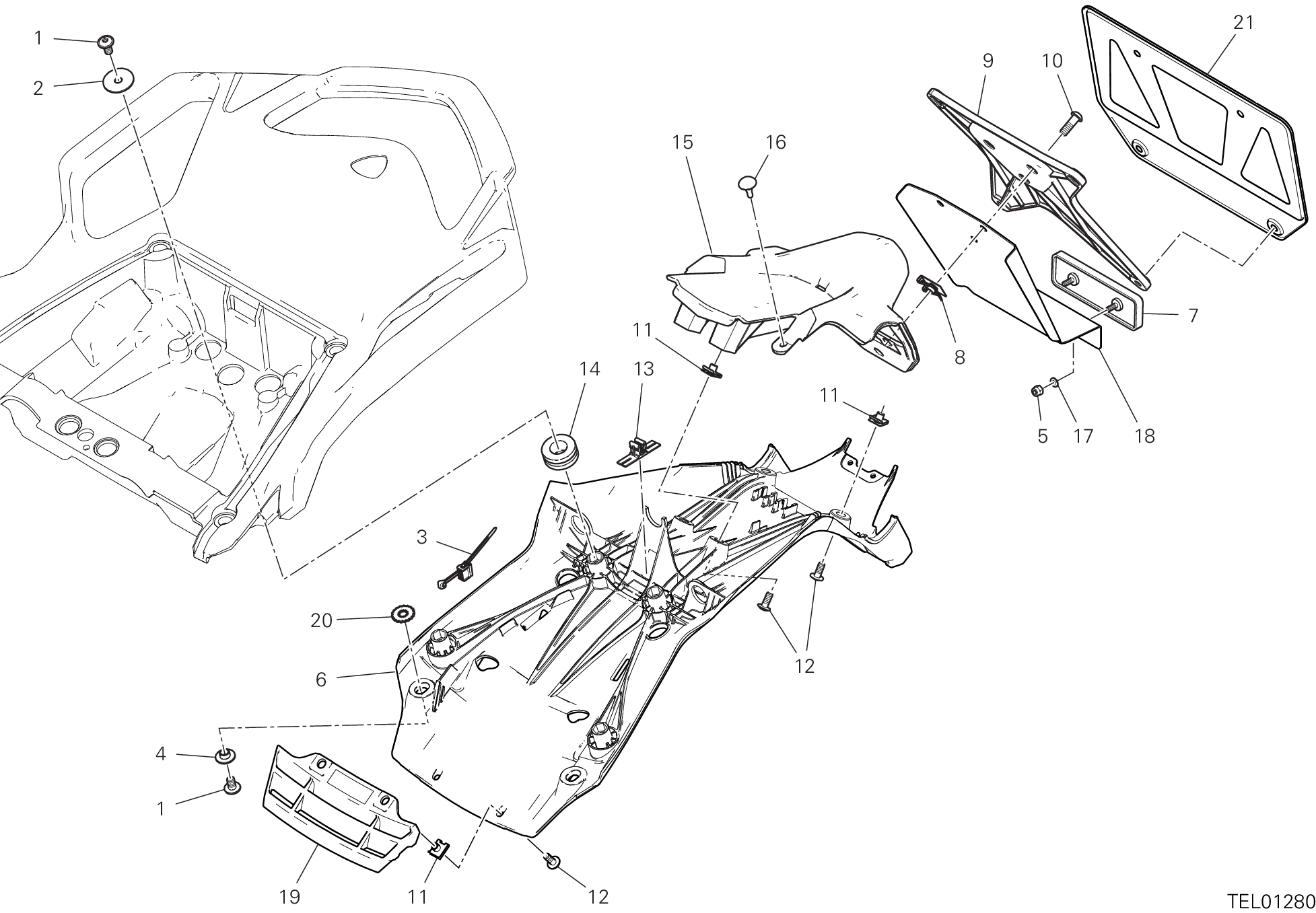 27A PORTE BALAI POUR MULTISTRADA 950 2019