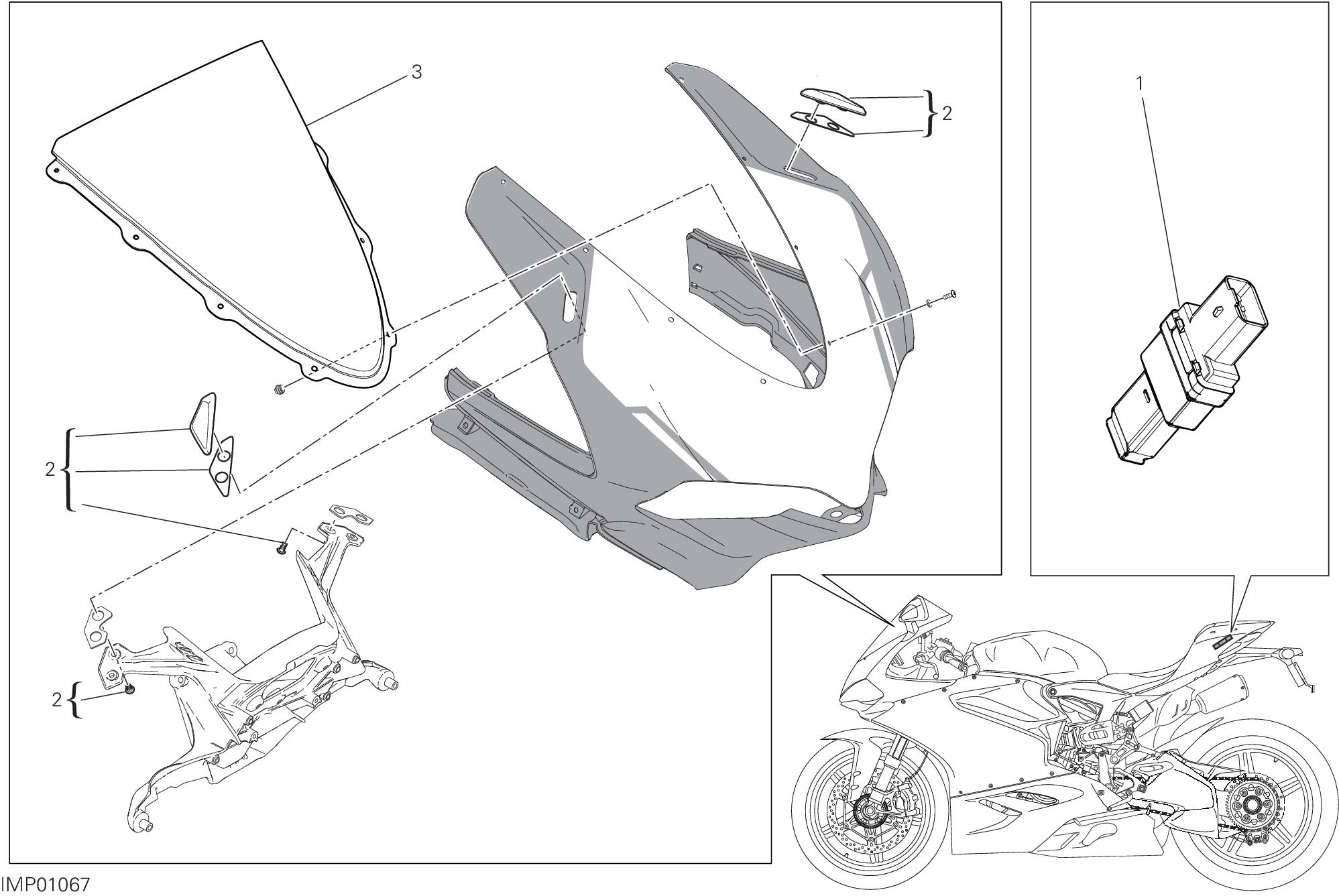 34B ACCESSOIRES POUR SUPERBIKE 1299R FINAL EDITION 2018