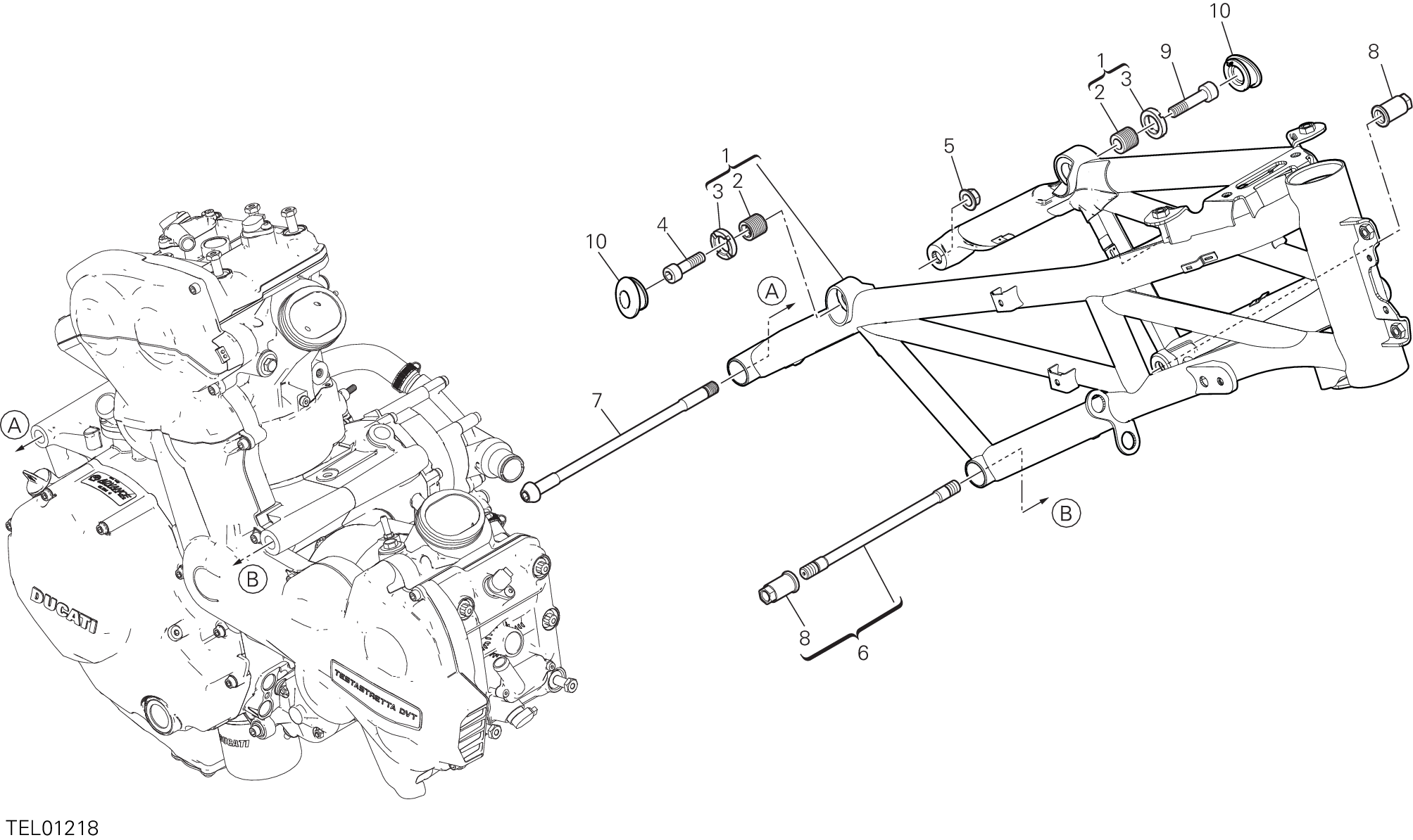 022 CADRE POUR MULTISTRADA 1260 ENDURO 2019