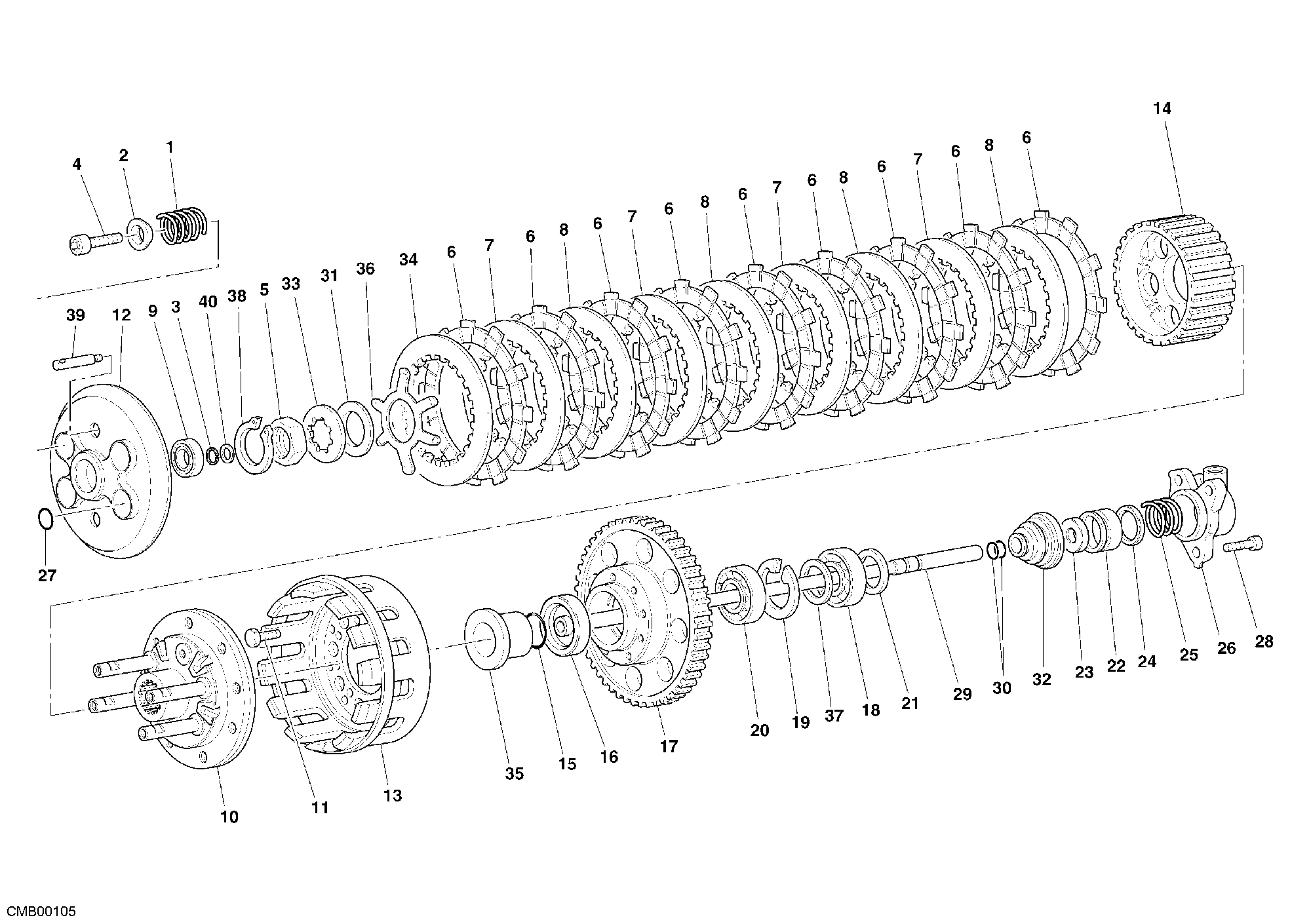 004 EMBRAYAGE POUR SUPERBIKE 999 RS 2005