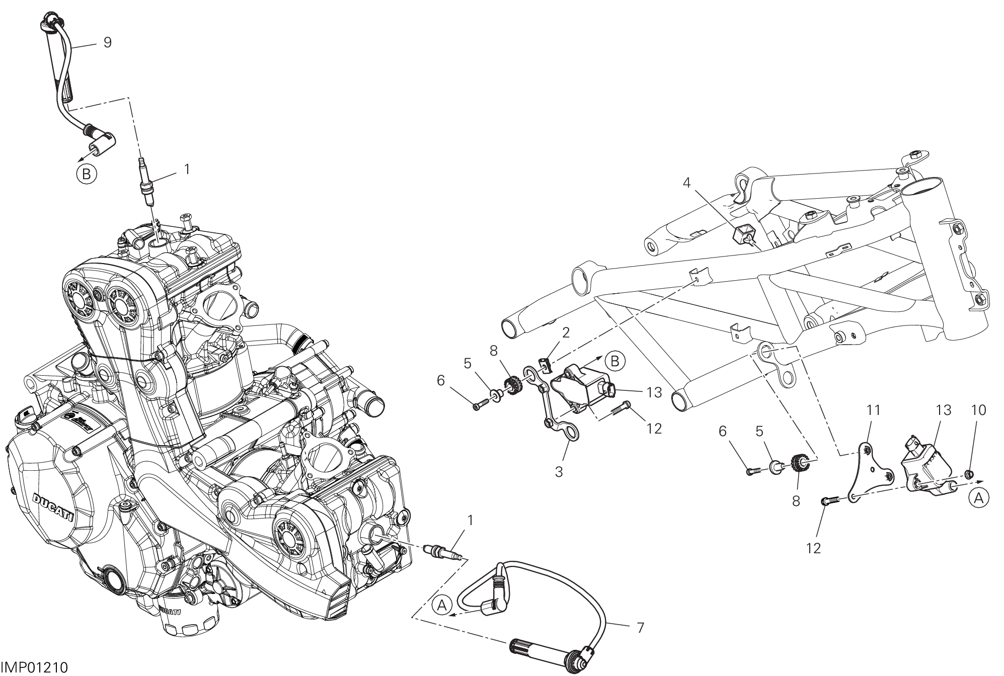 18C FAISCEAU DE FILS BOBINE POUR MULTISTRADA V2 2022