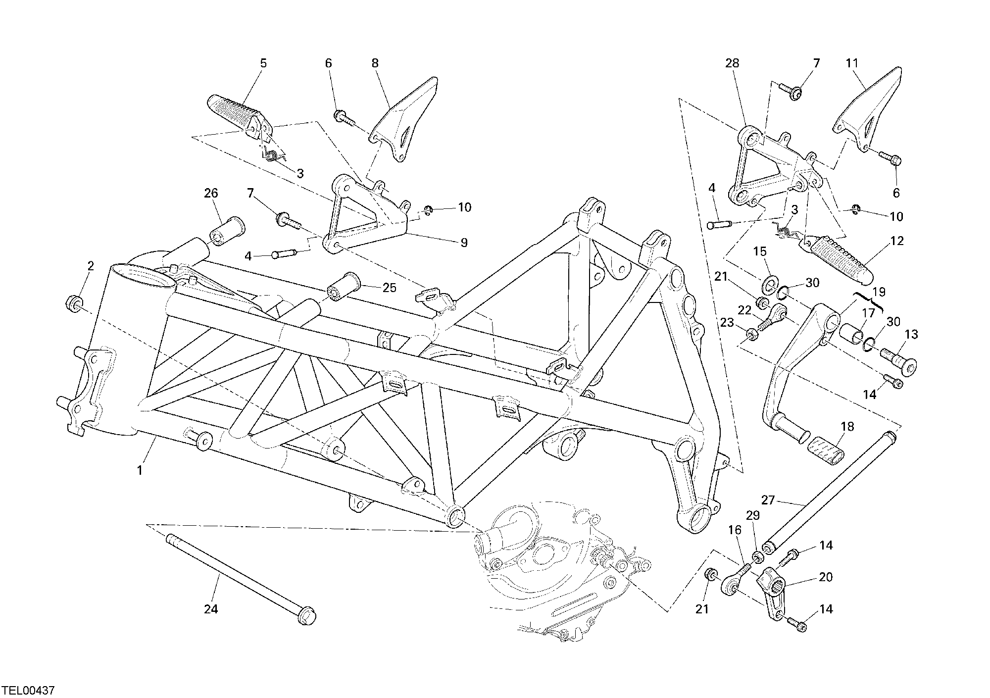 022 CADRE POUR SUPERBIKE 848 2008
