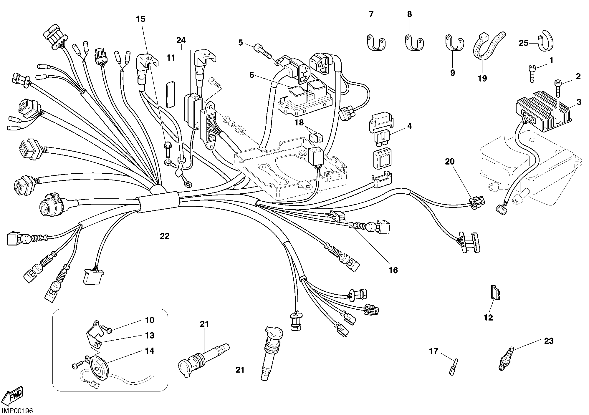 039 FAISCEAU DE FILS POUR MONSTER S4R 2005