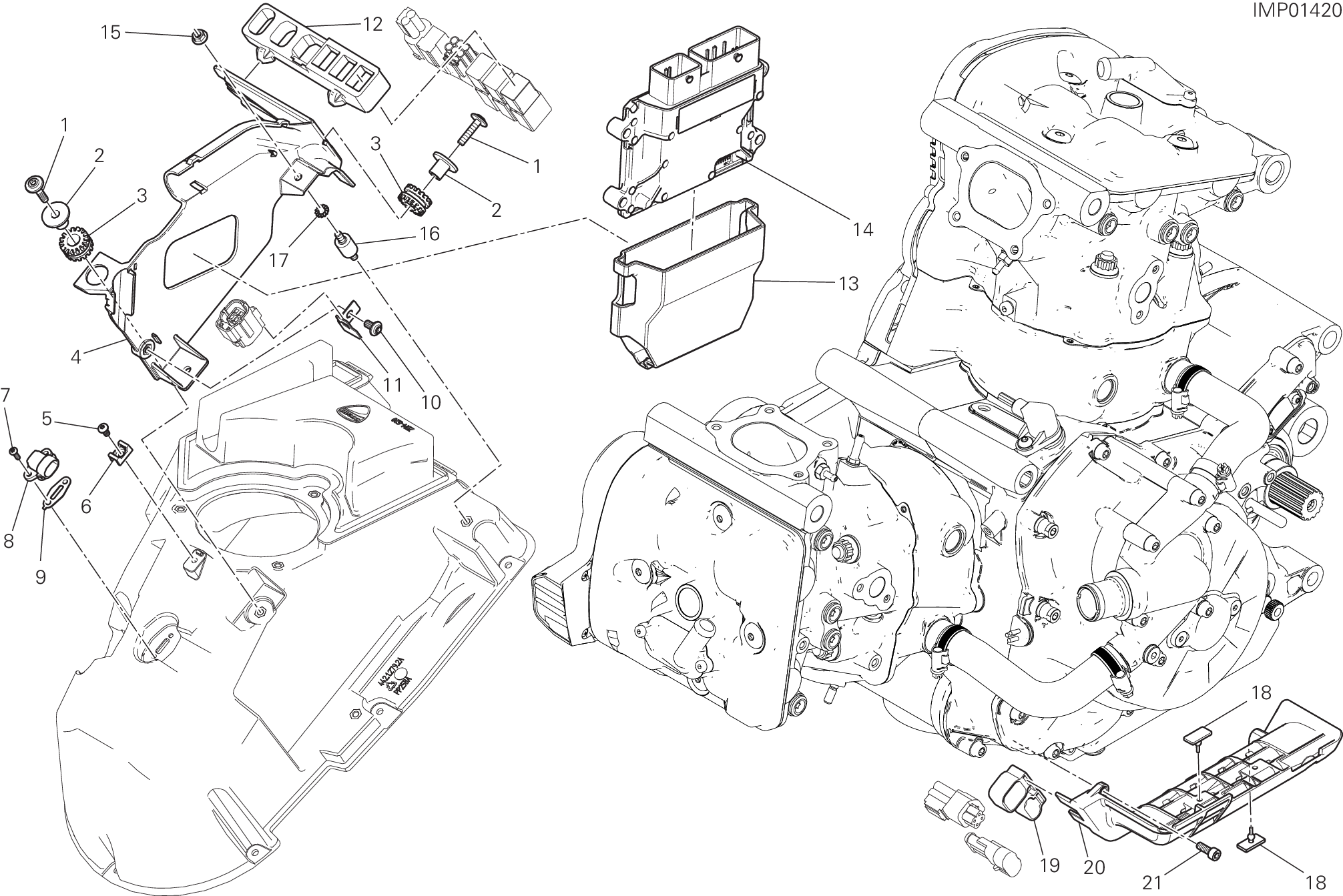 18A CENTRALE CONTRLE MOTEUR POUR MONSTER 1200 R 2017