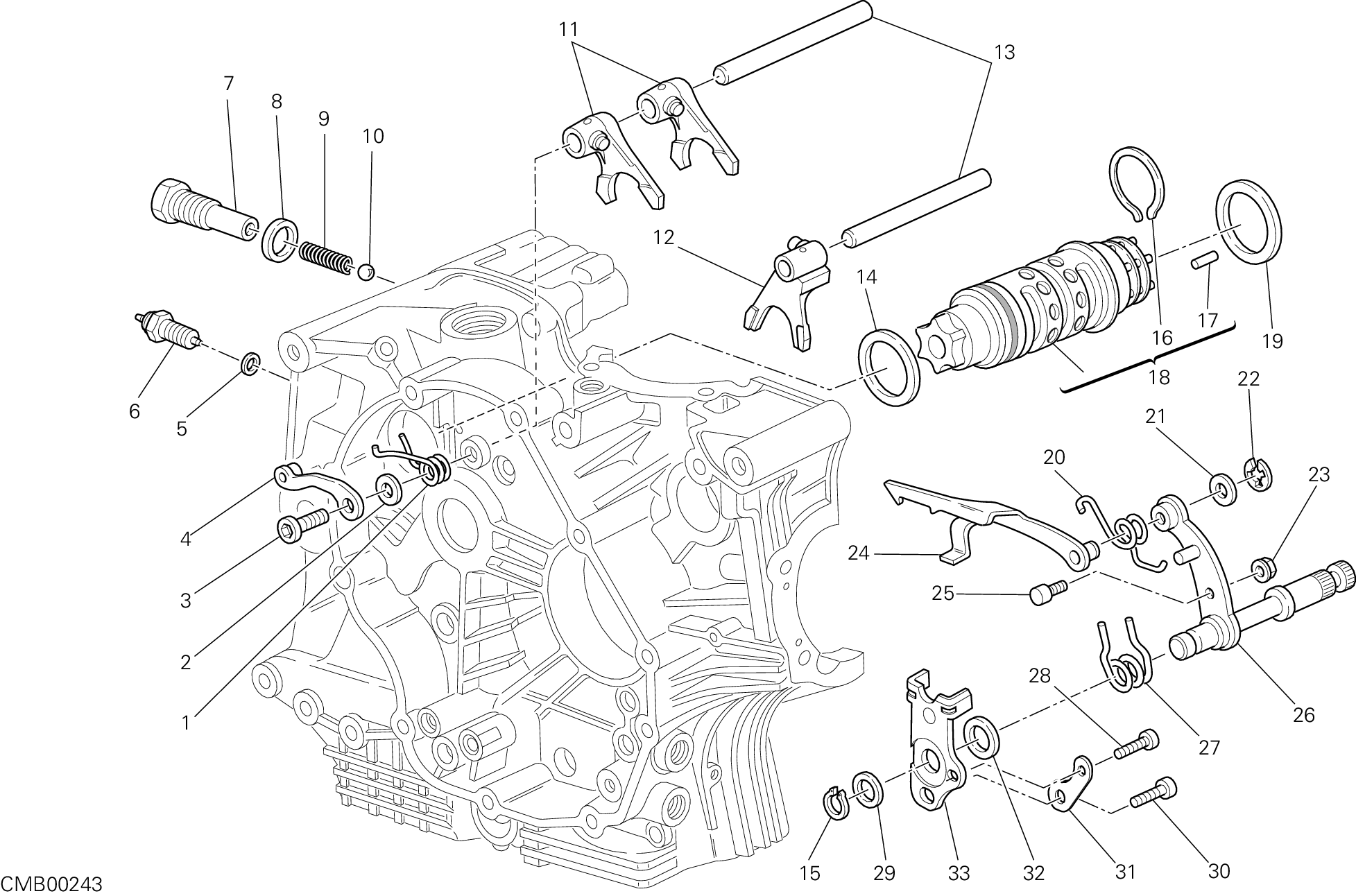 002 ARBRE SELECTEUR DE VITESSES POUR SPORTCLASSIC SPORT 1000 S 2009