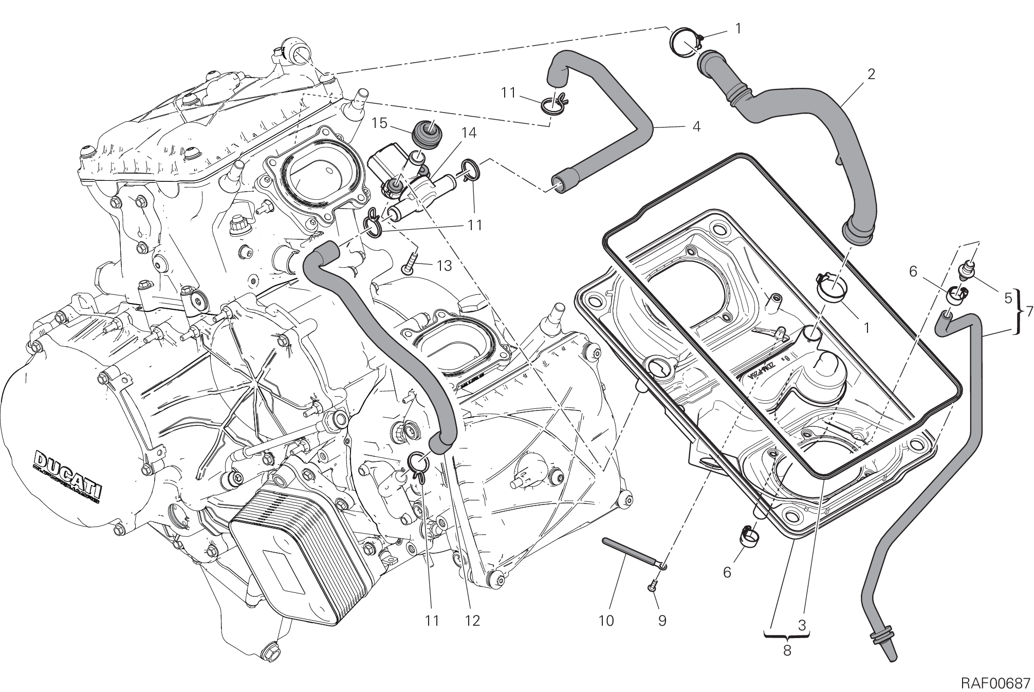 34A ASPIRAZIONE ARIA SFIATO OLIO POUR SUPERBIKE PANIGALE V2 2020