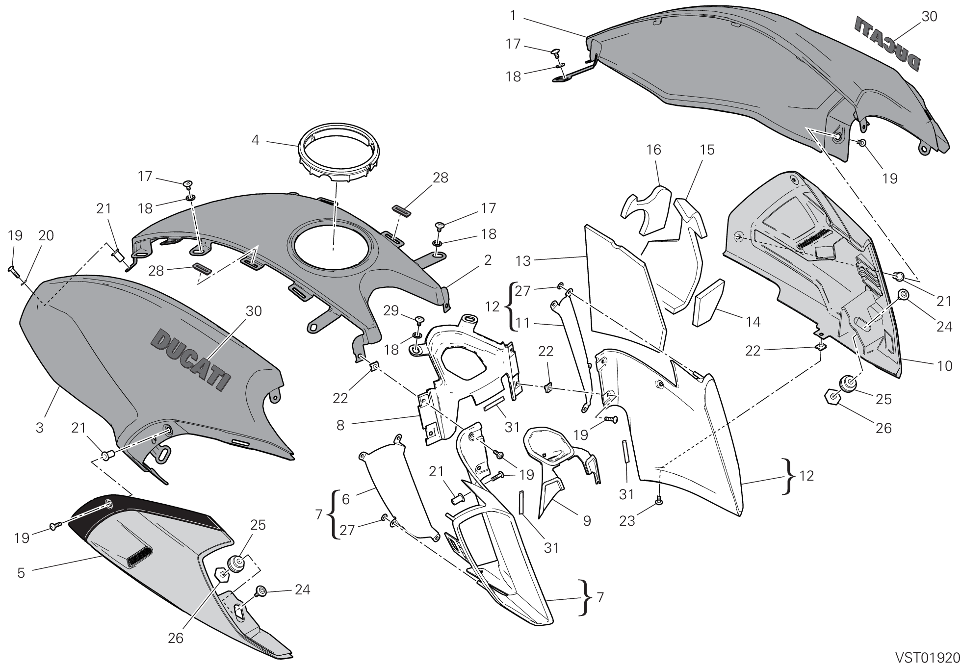 36B HABILLAGE POUR DIAVEL 1260 S 2019