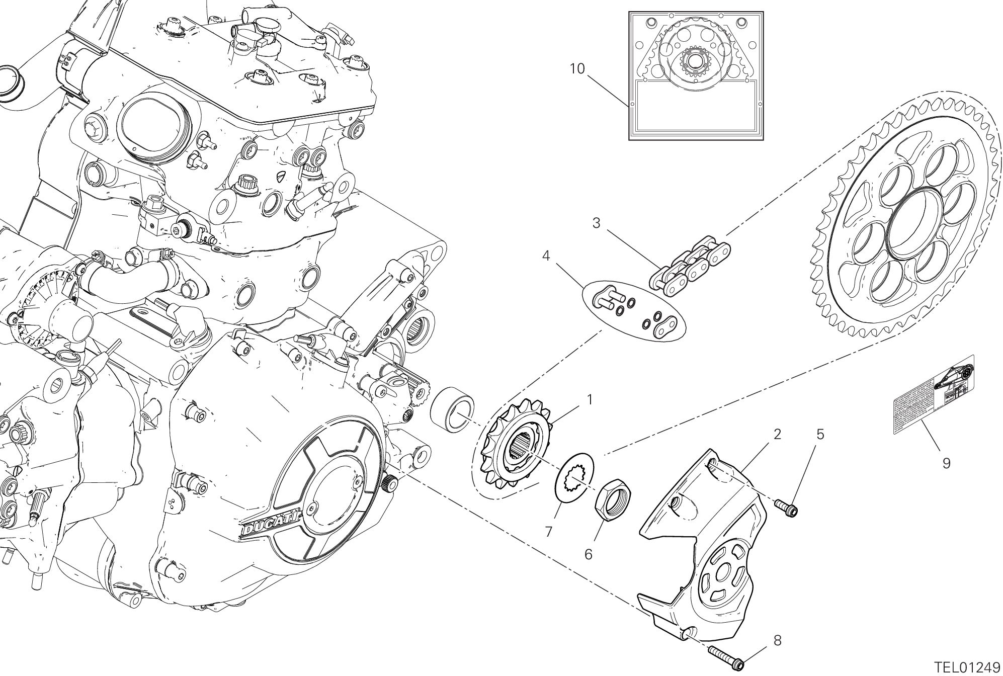 16A PIGNON CHAINE POUR DIAVEL 1260 2021