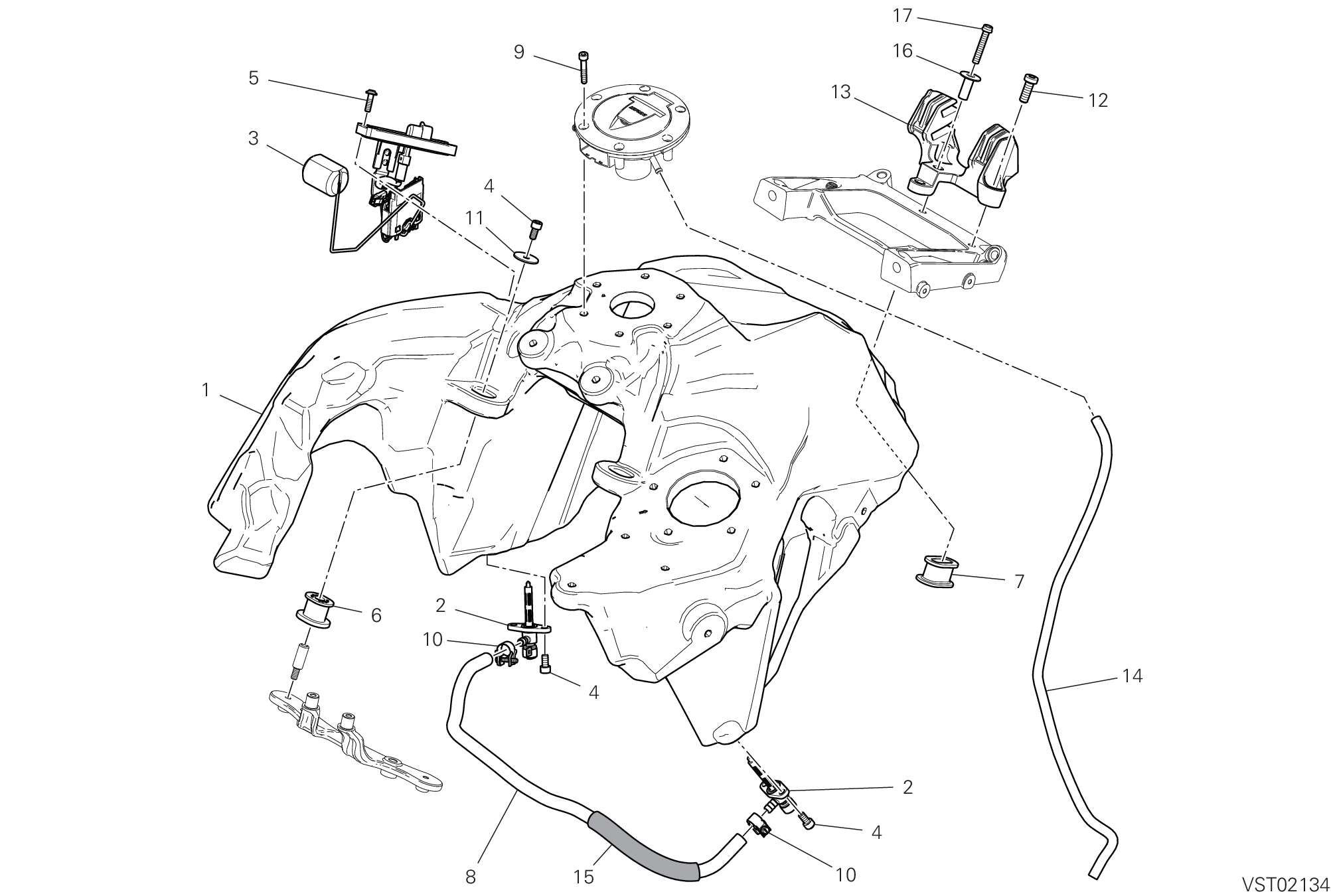 30A RSERVOIR POUR MULTISTRADA V4 PIKES PEAK 2023