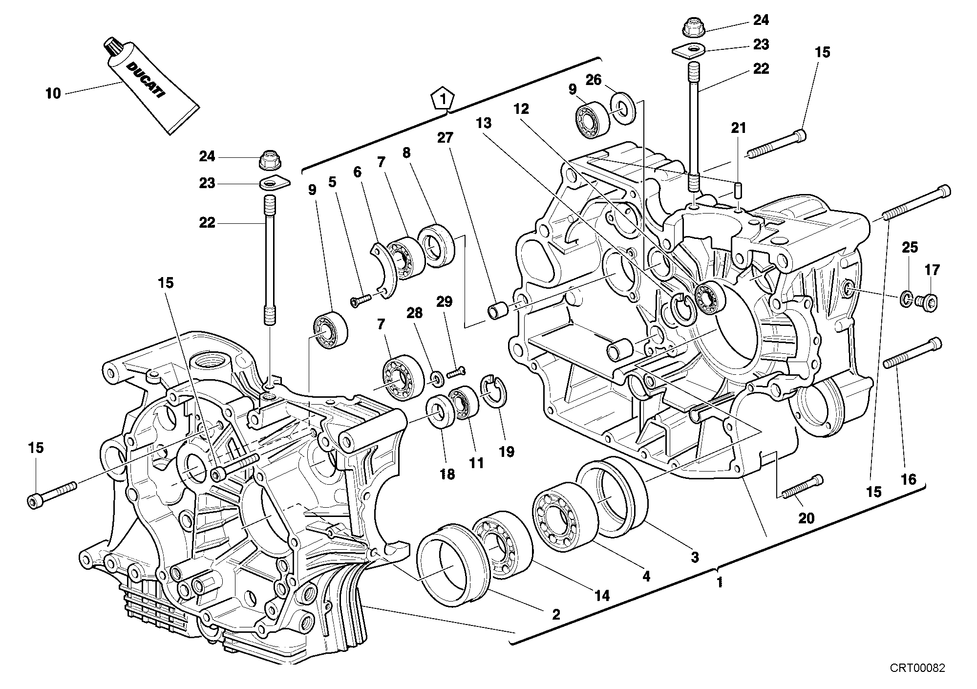 010 CARTER MOTEUR POUR SUPERBIKE 748 RS 2001