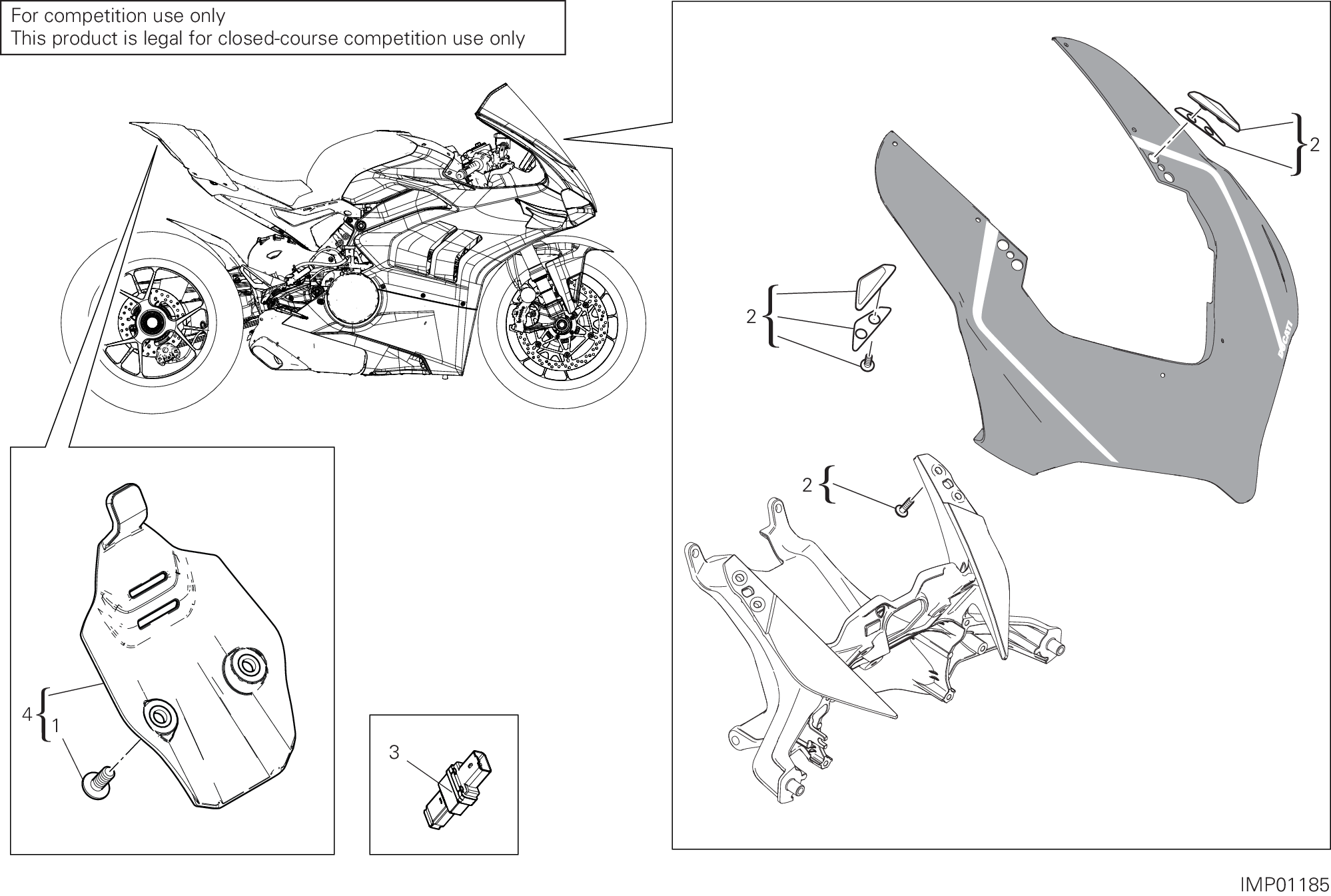 39A ACCESSOIRES POUR SUPERBIKE PANIGALE V4 R 2020