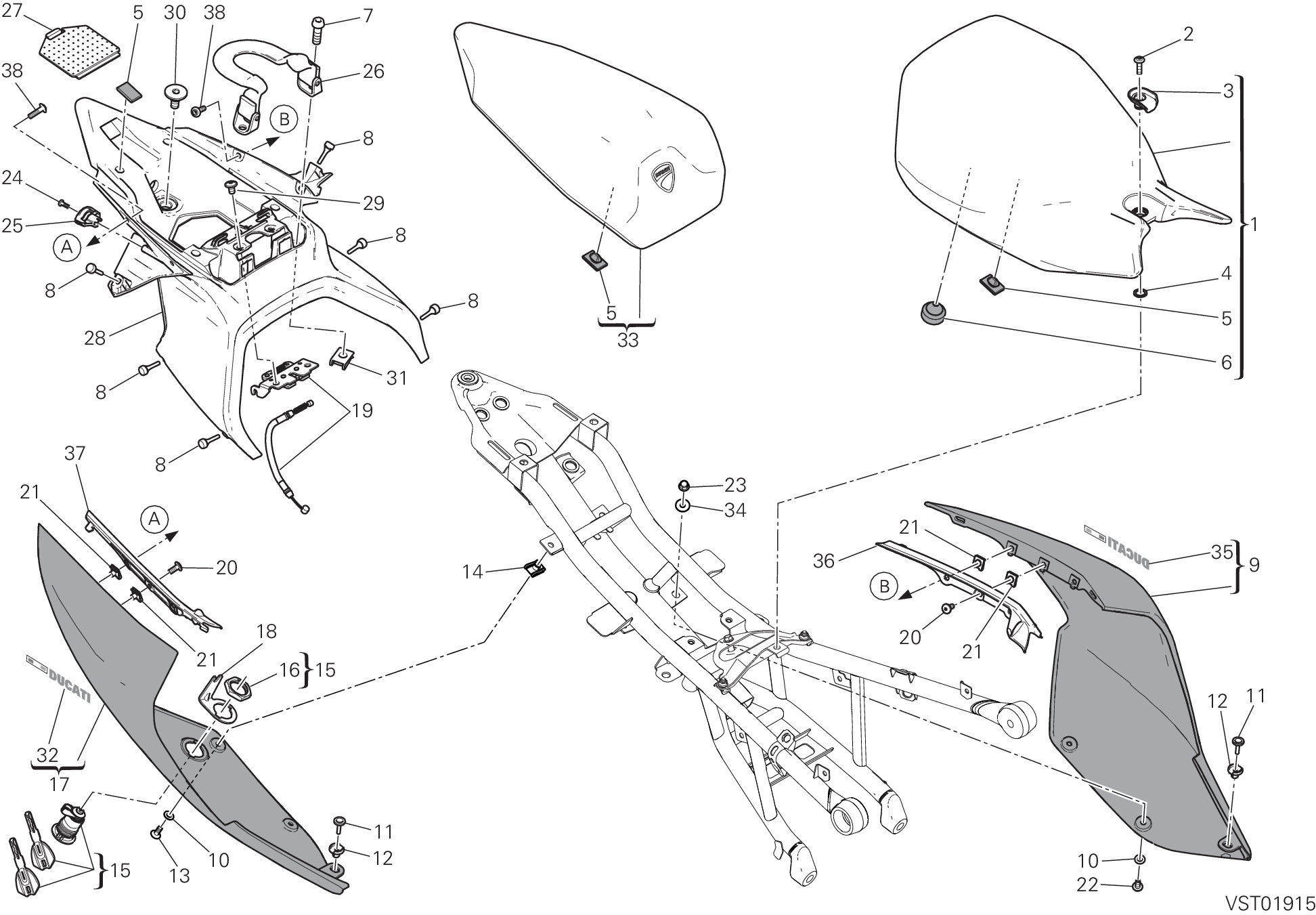 033 SELLE POUR SUPERBIKE 959 PANIGALE ABS 2019