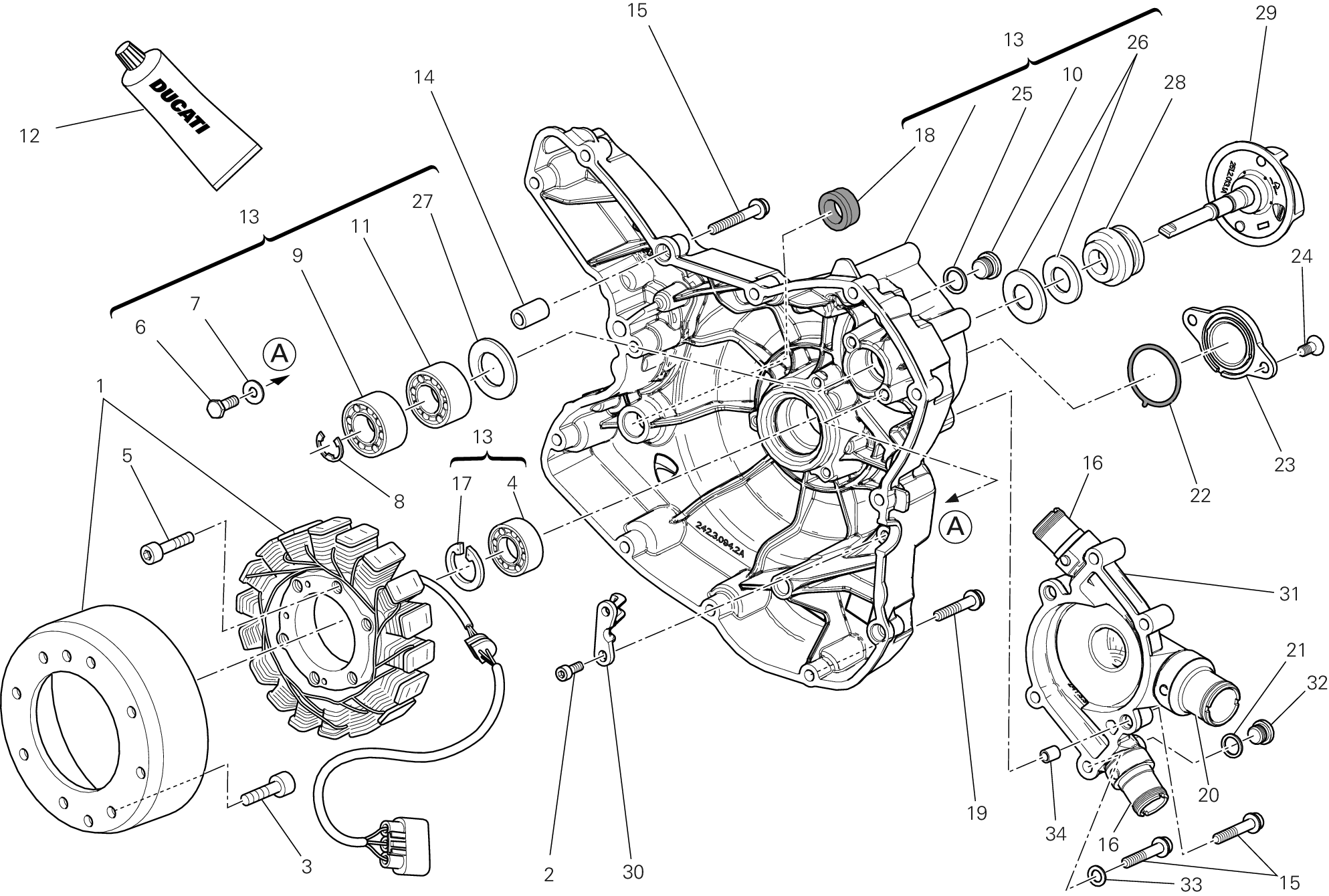 011 COUVERCLE GENERATEUR POUR DIAVEL 2011