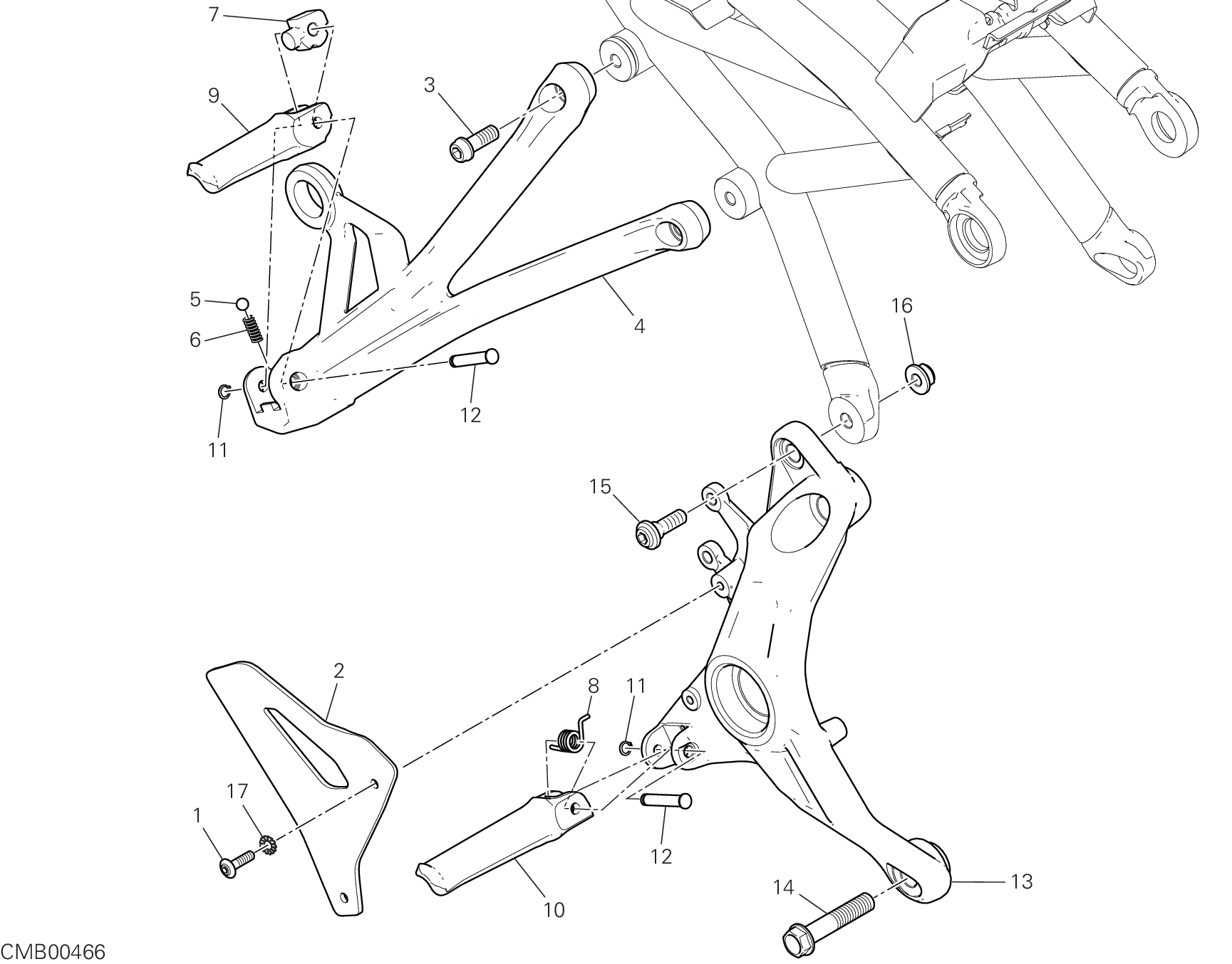 27B REPOSE PIEDS DROIT POUR MONSTER 1200 R 2016