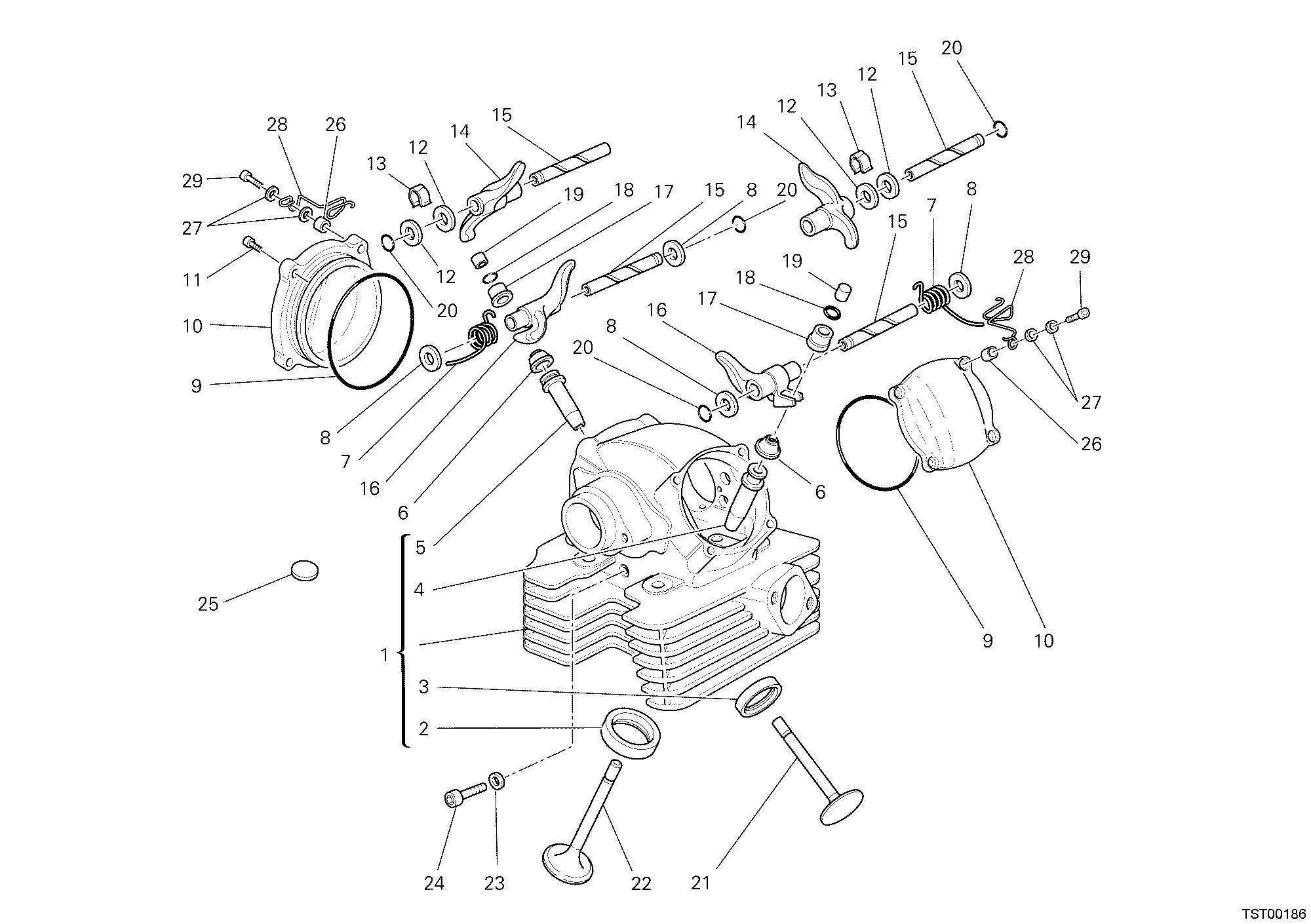 014 CULASSE VERTICALE POUR MULTISTRADA 1000 S 2006