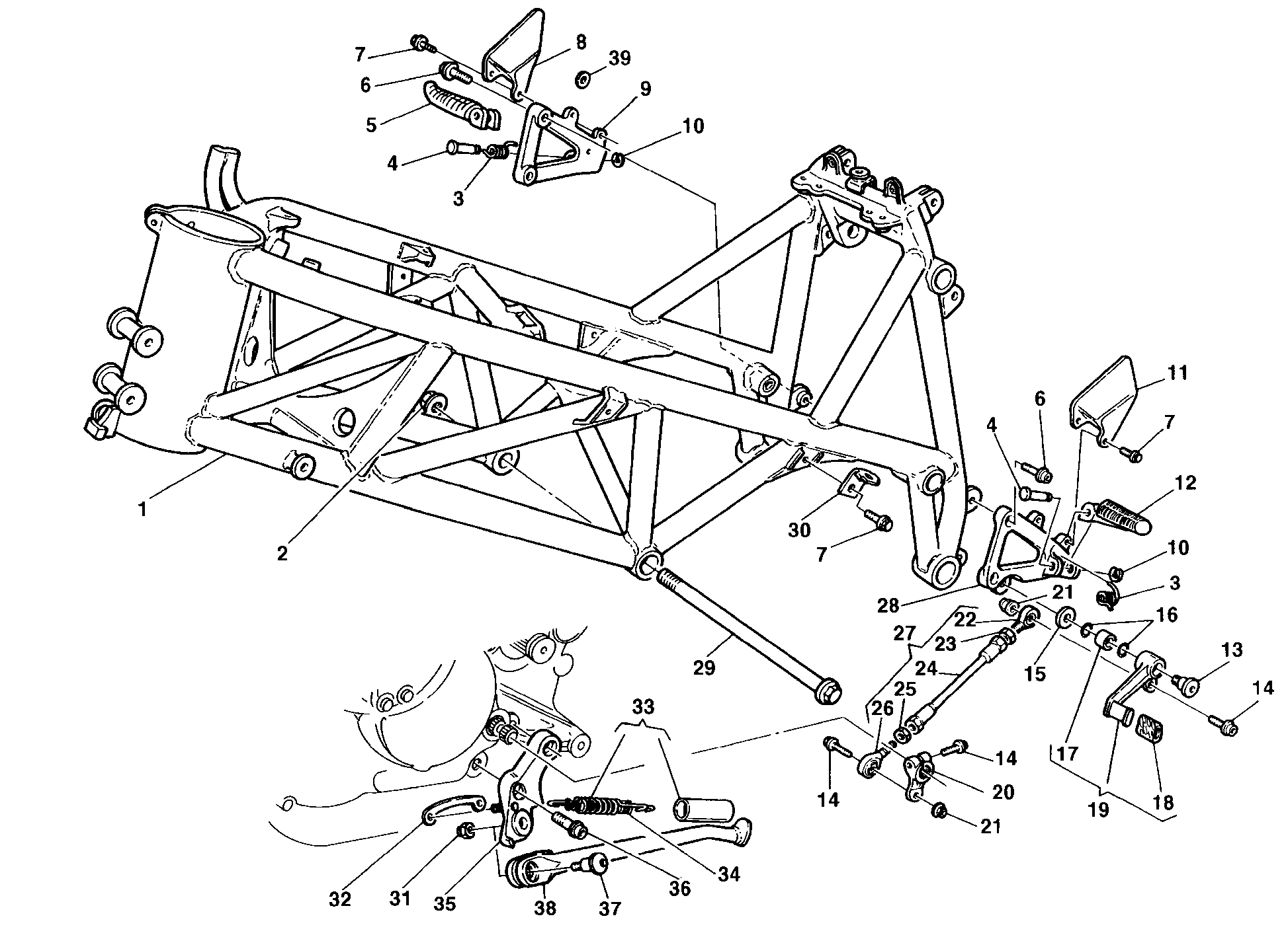 023 CADRE POUR SUPERBIKE 748 1998