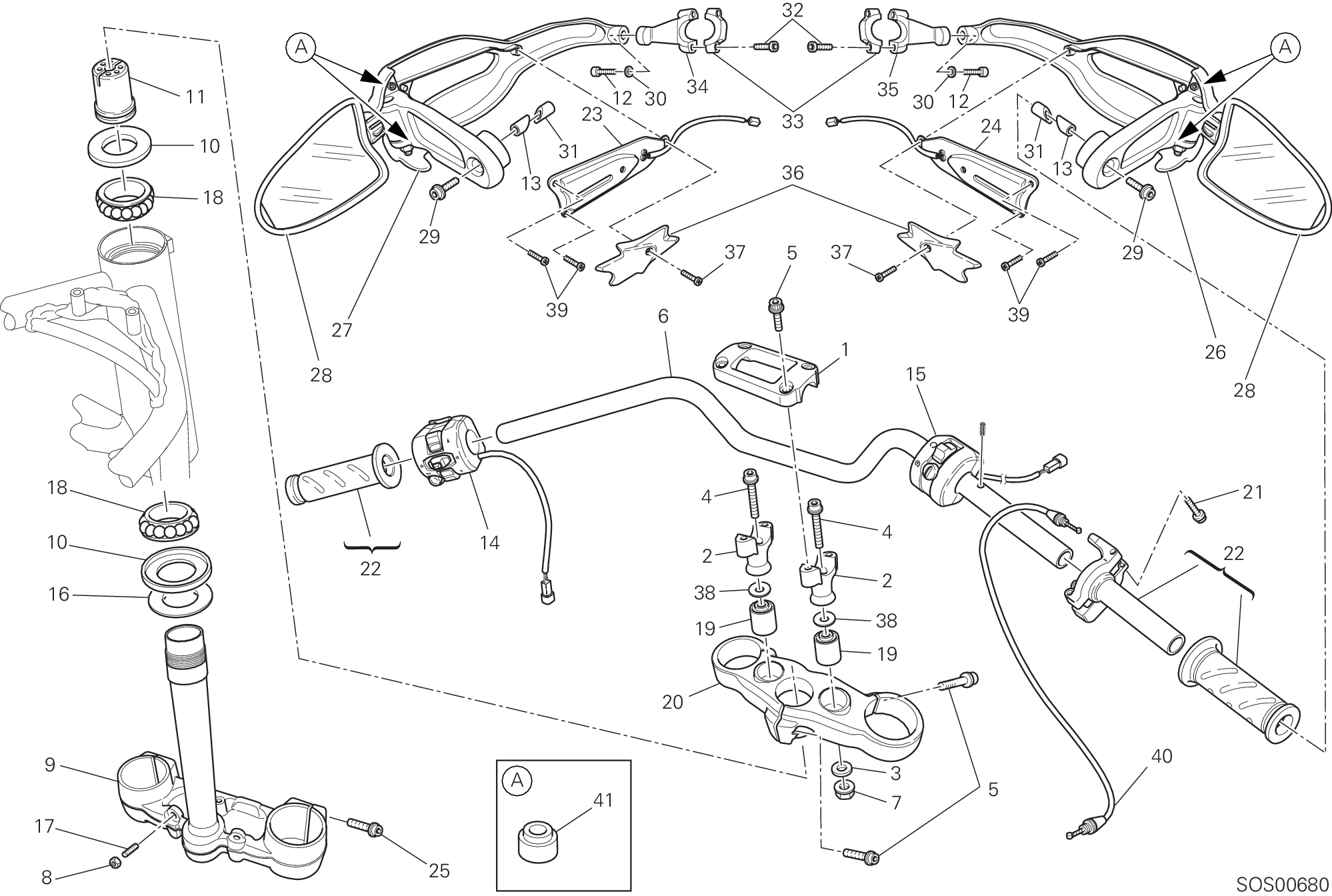 026 GUIDON POUR HYPERMOTARD 796 2012