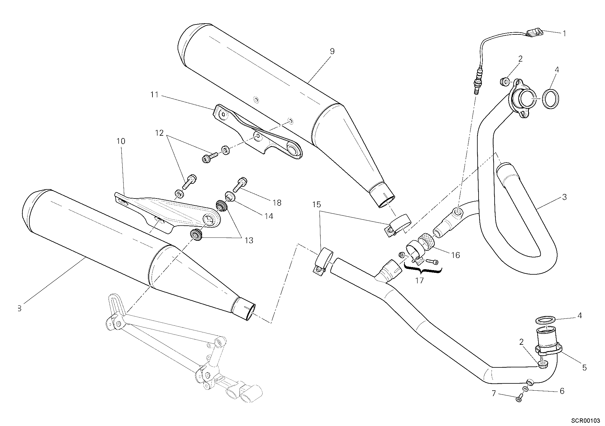 020 ECHAPPEMENT POUR SPORTCLASSIC GT1000 2010