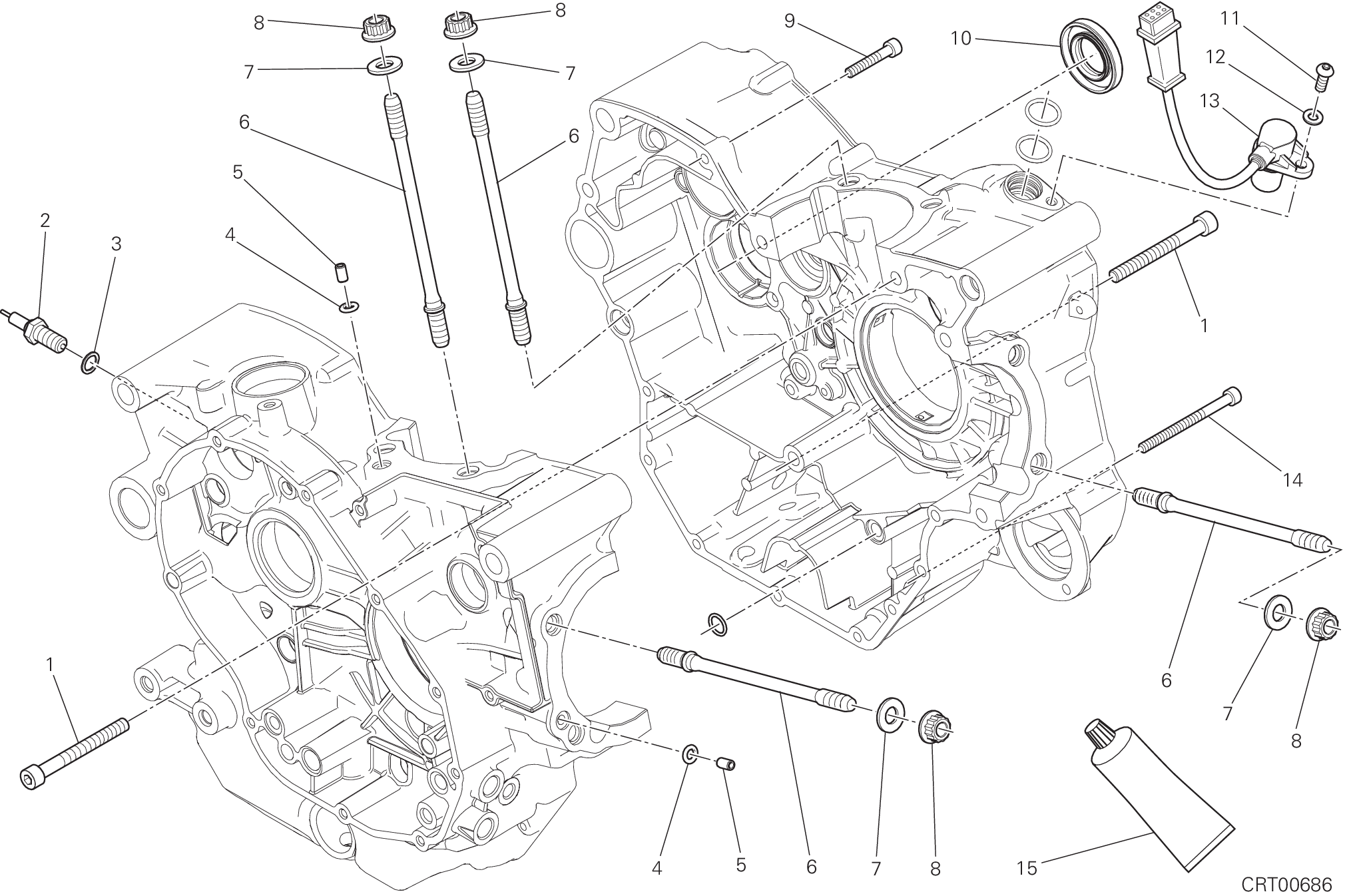 10A PAIRE DE DEMI CARTERS POUR SCRAMBLER CLASSIC 2015