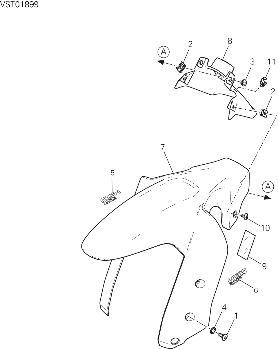 34D GARDE BOUE AVANT POUR MULTISTRADA 1260 ENDURO 2020