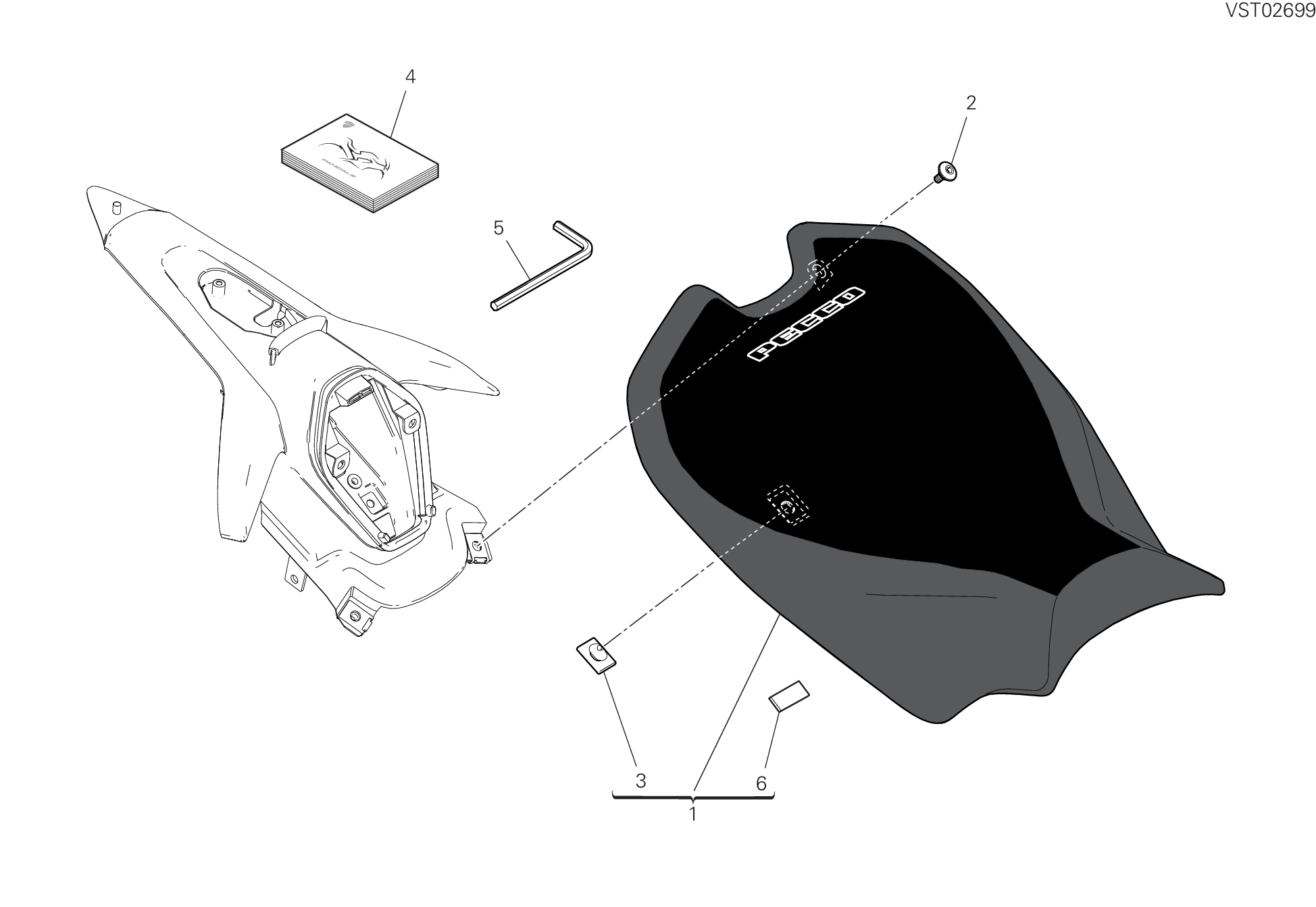 32A SELLE POUR SUPERBIKE PANIGALE V4 2022 WORLD CHAMPION MOTOGP REPLICA 63 2024