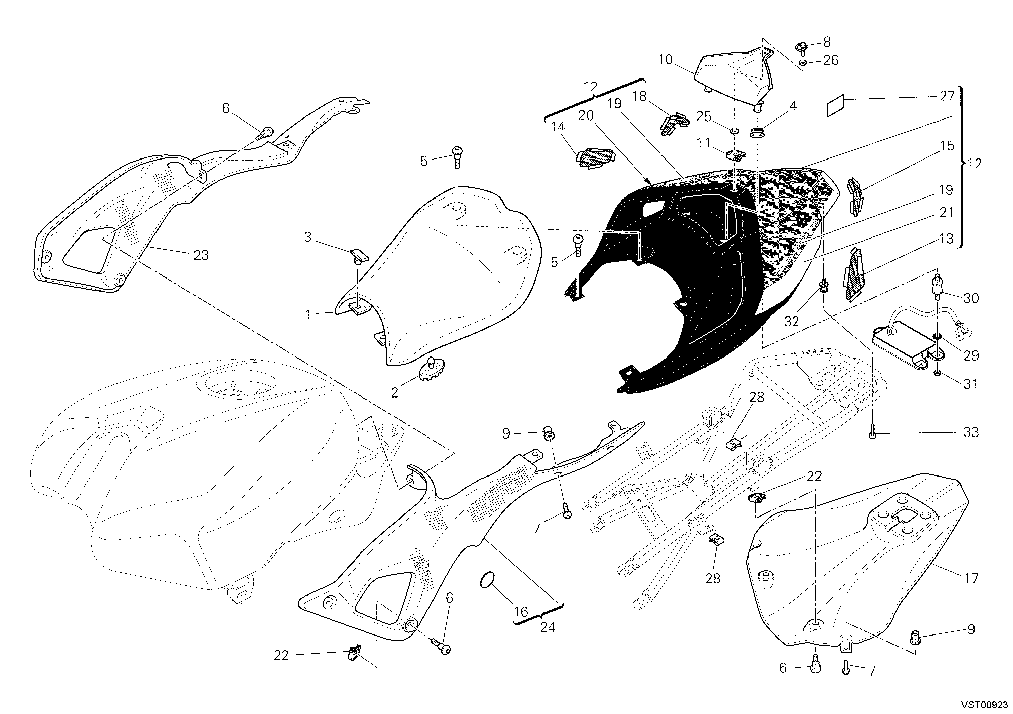 033 SELLE POUR SUPERBIKE 1198 R 2010