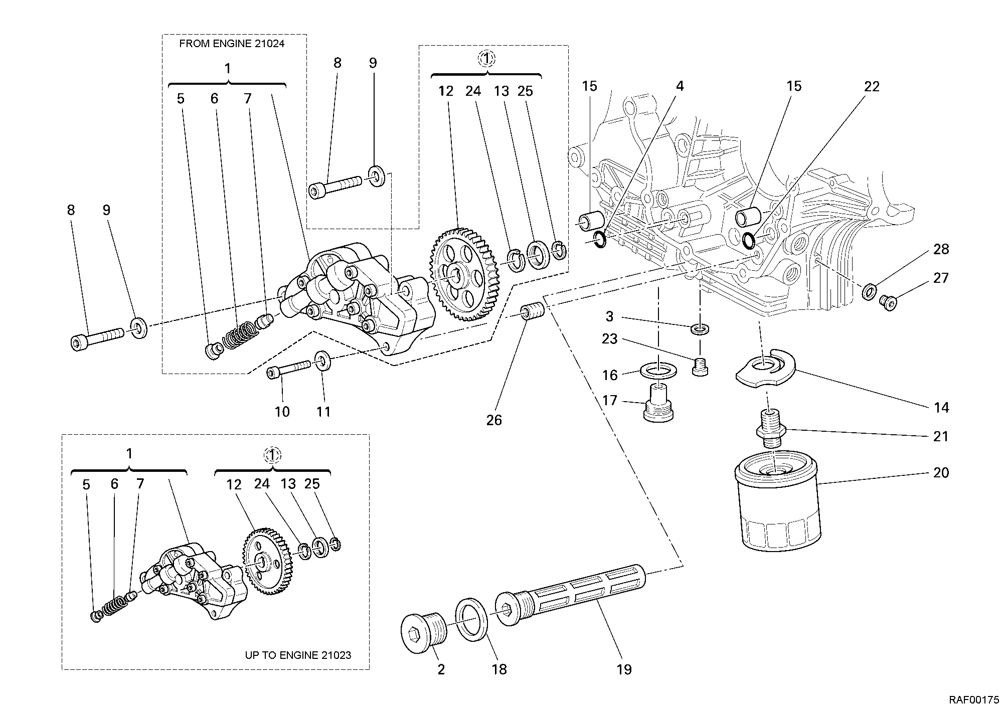 009 POMPE A HUILE FILTRE POUR MULTISTRADA 1000 S 2005